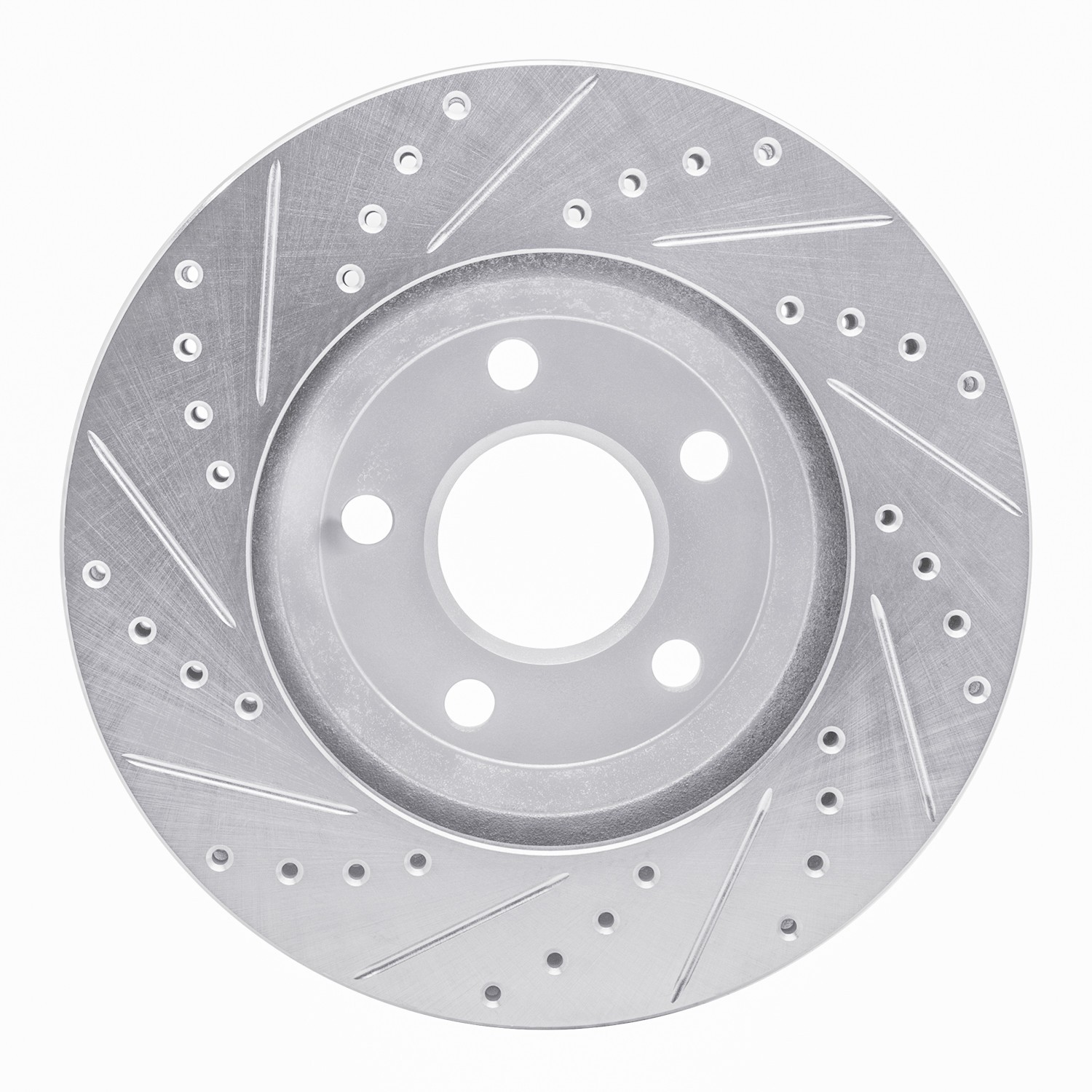 DYN 631-47032R DFC Brake Rotor - Drilled and Slotted - Silver - Image 5