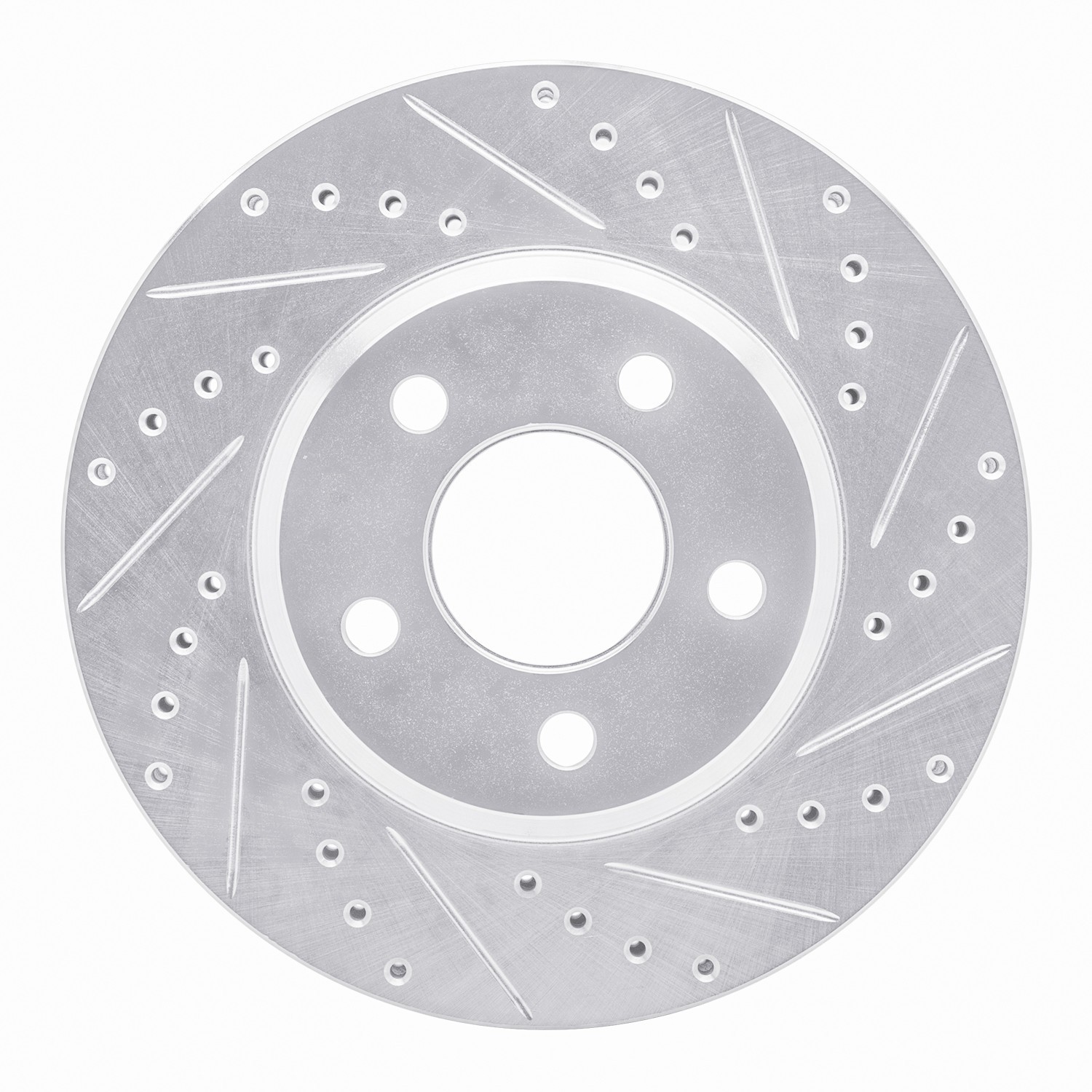 DYN 631-47032R DFC Brake Rotor - Drilled and Slotted - Silver - Image 2