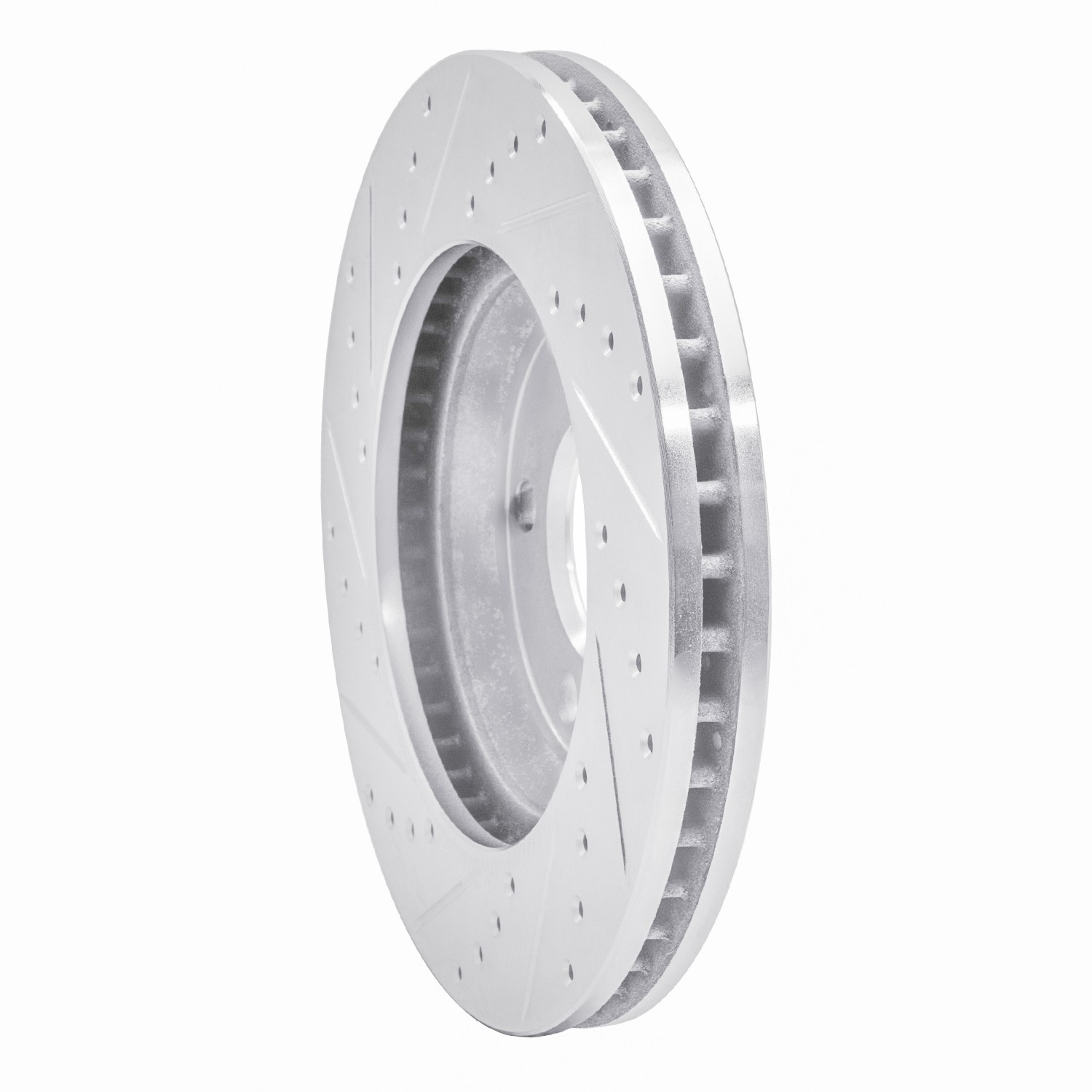 DYN 631-47032R DFC Brake Rotor - Drilled and Slotted - Silver - Image 3