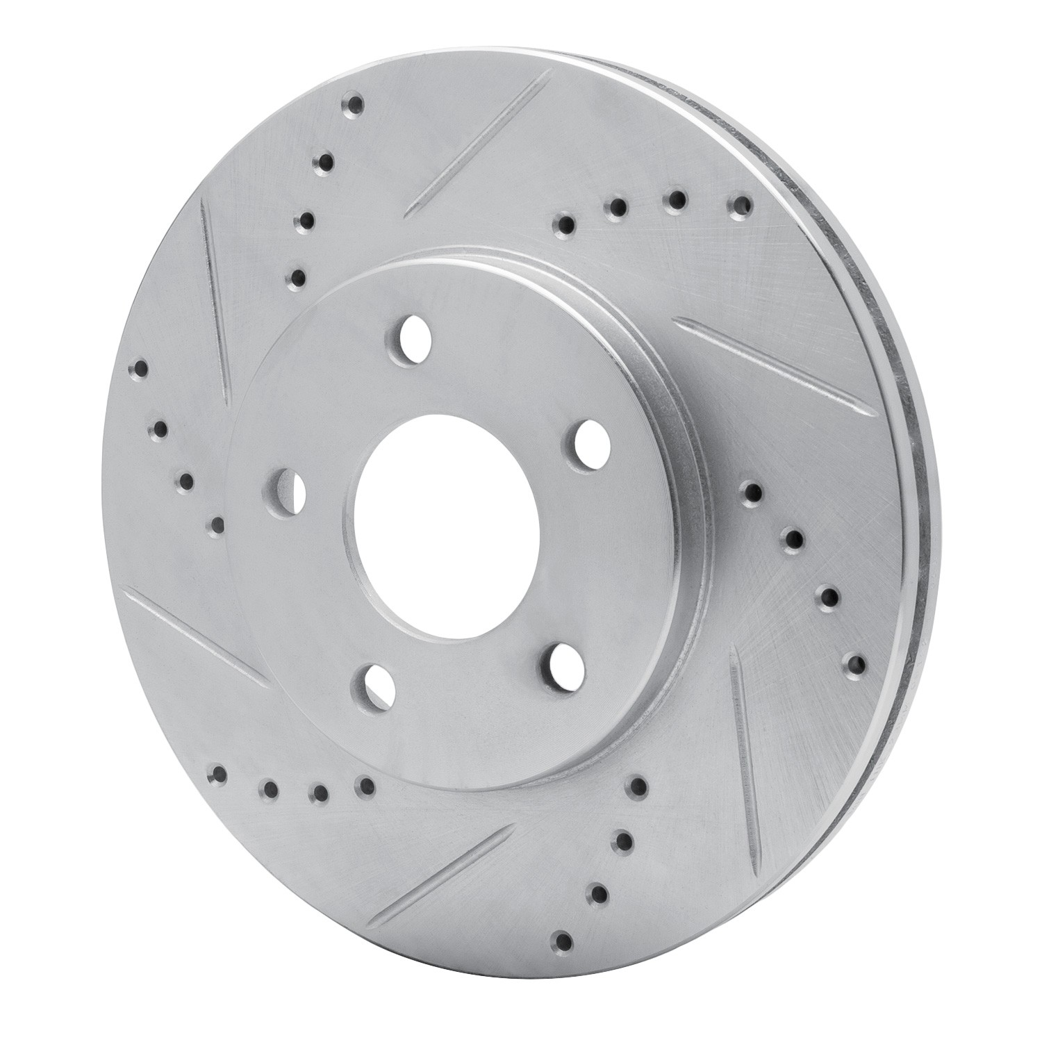DYN 631-47033L DFC Brake Rotor - Drilled and Slotted - Silver - Image 2