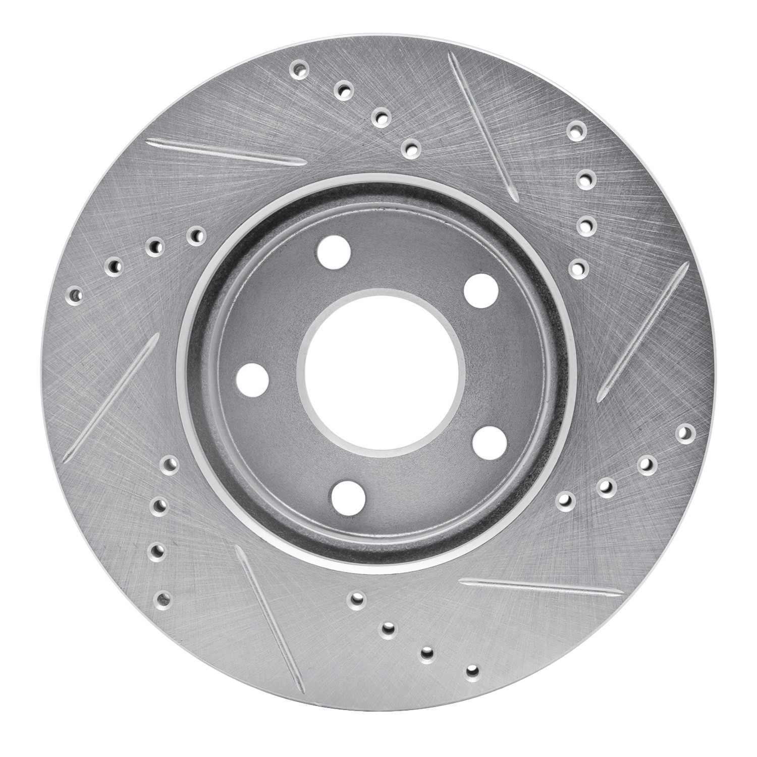 DYN 631-47033L DFC Brake Rotor - Drilled and Slotted - Silver - Image 3