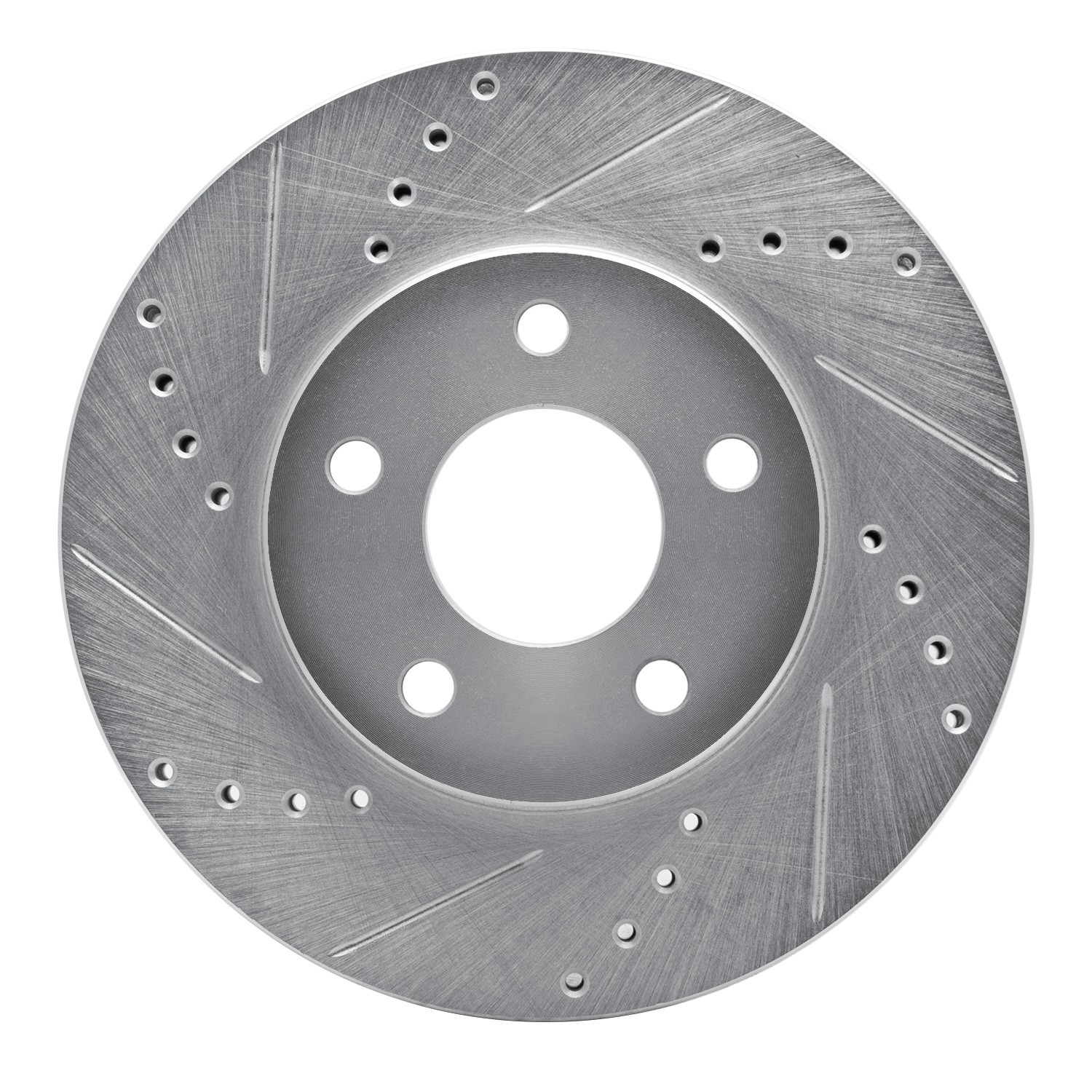 DYN 631-47033L DFC Brake Rotor - Drilled and Slotted - Silver - Image 4