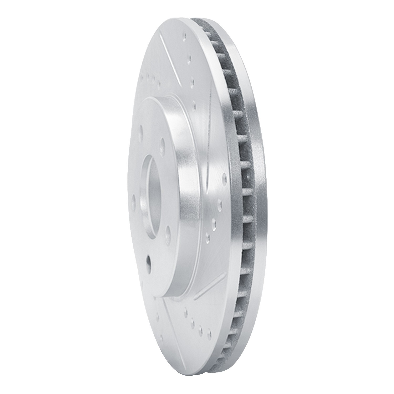 DYN 631-47033R DFC Brake Rotor - Drilled and Slotted - Silver - Image 3