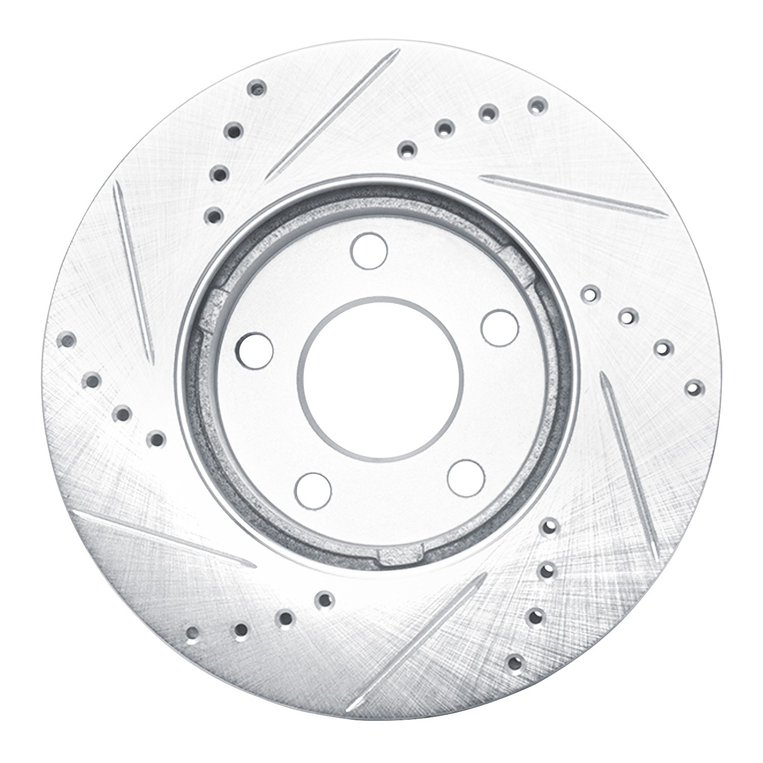 DYN 631-47033R DFC Brake Rotor - Drilled and Slotted - Silver - Image 4