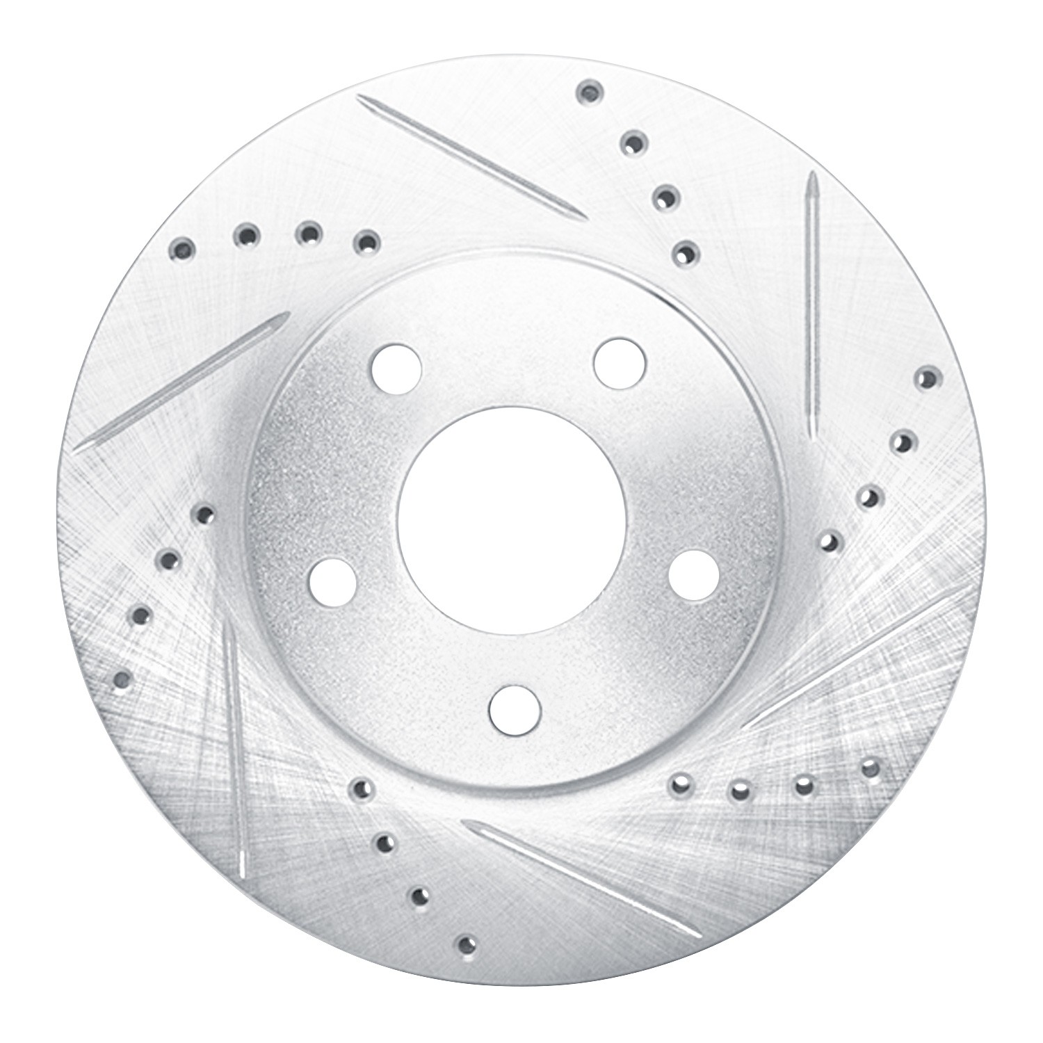 DYN 631-47033R DFC Brake Rotor - Drilled and Slotted - Silver - Image 5