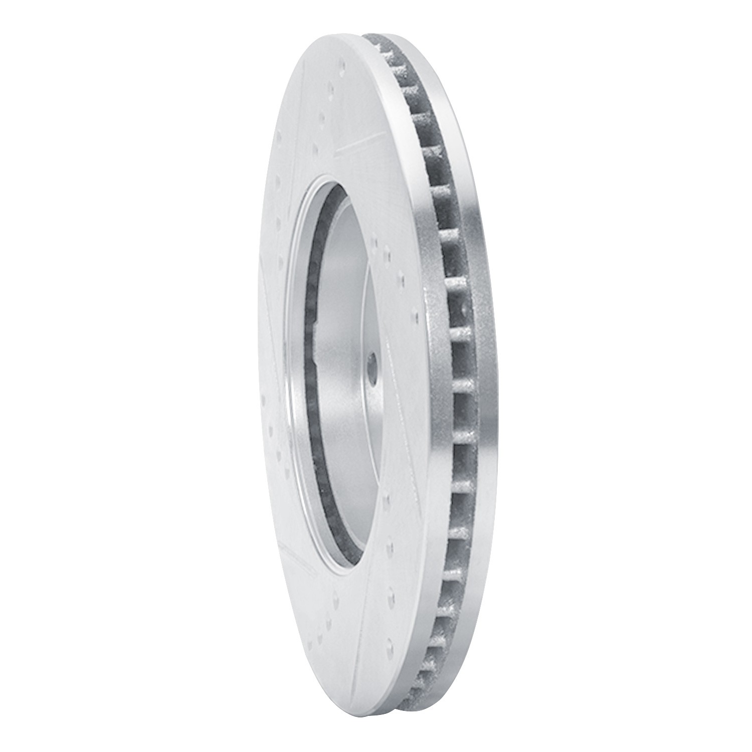 DYN 631-47033R DFC Brake Rotor - Drilled and Slotted - Silver - Image 2