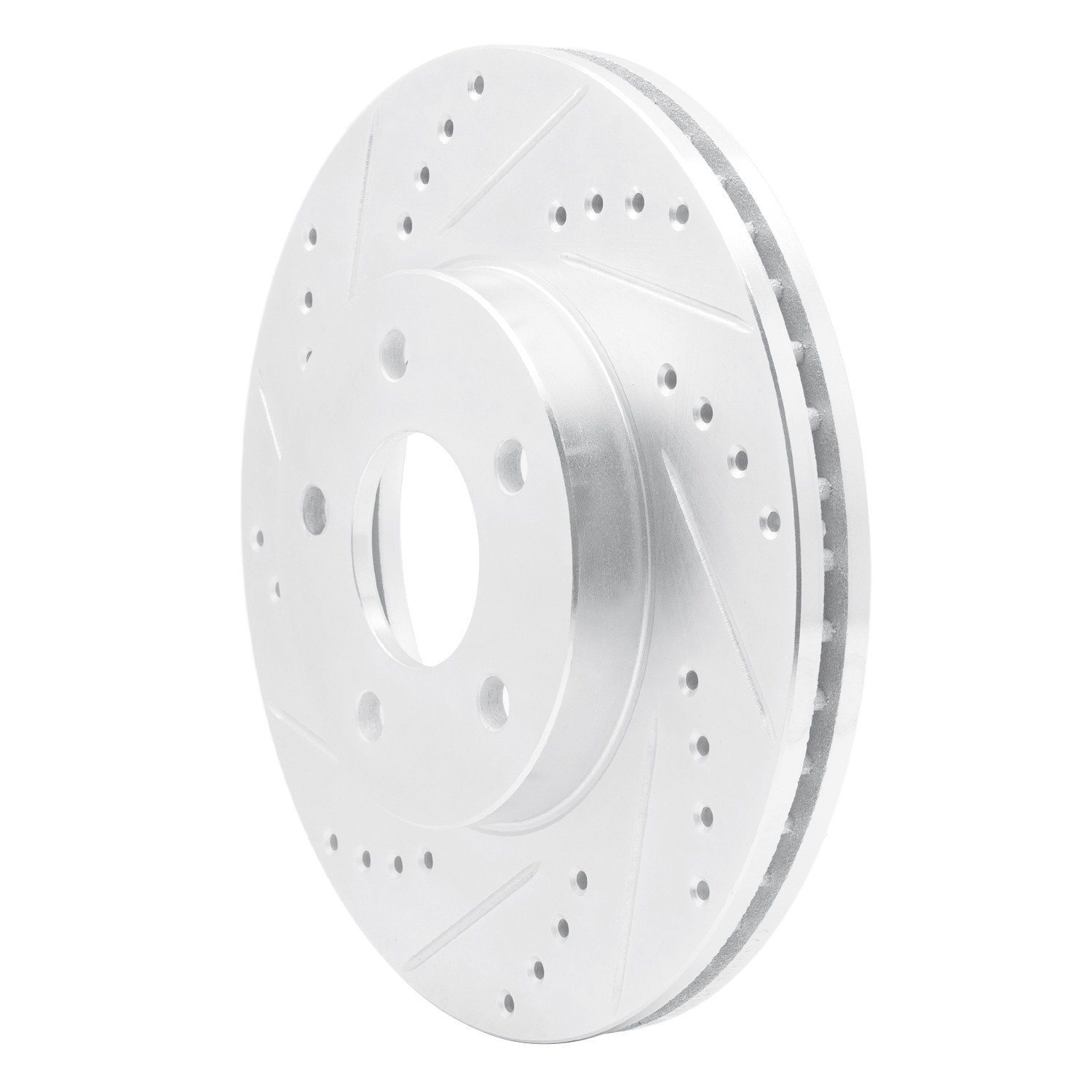 DYN 631-47036L DFC Brake Rotor - Drilled and Slotted - Silver - Image 3
