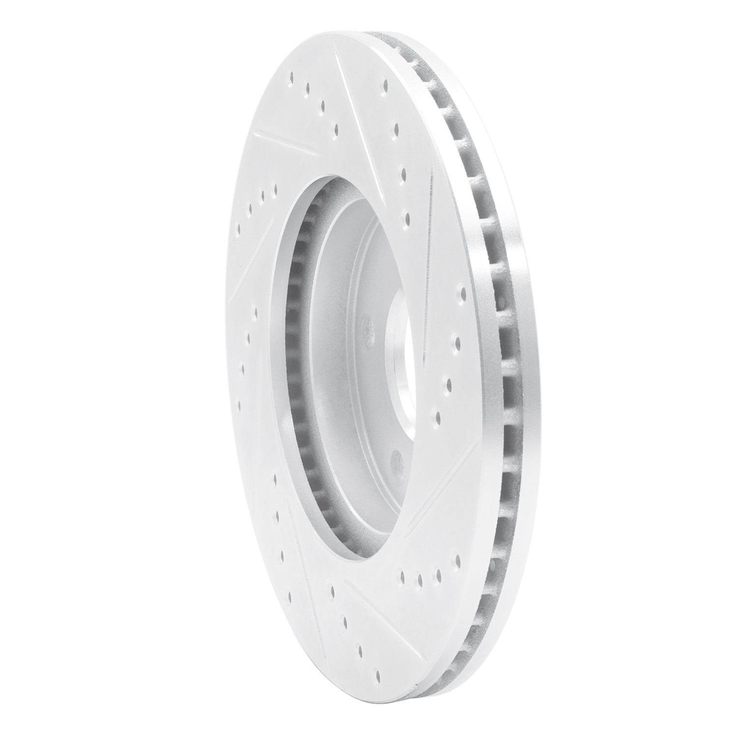 DYN 631-47036L DFC Brake Rotor - Drilled and Slotted - Silver - Image 2