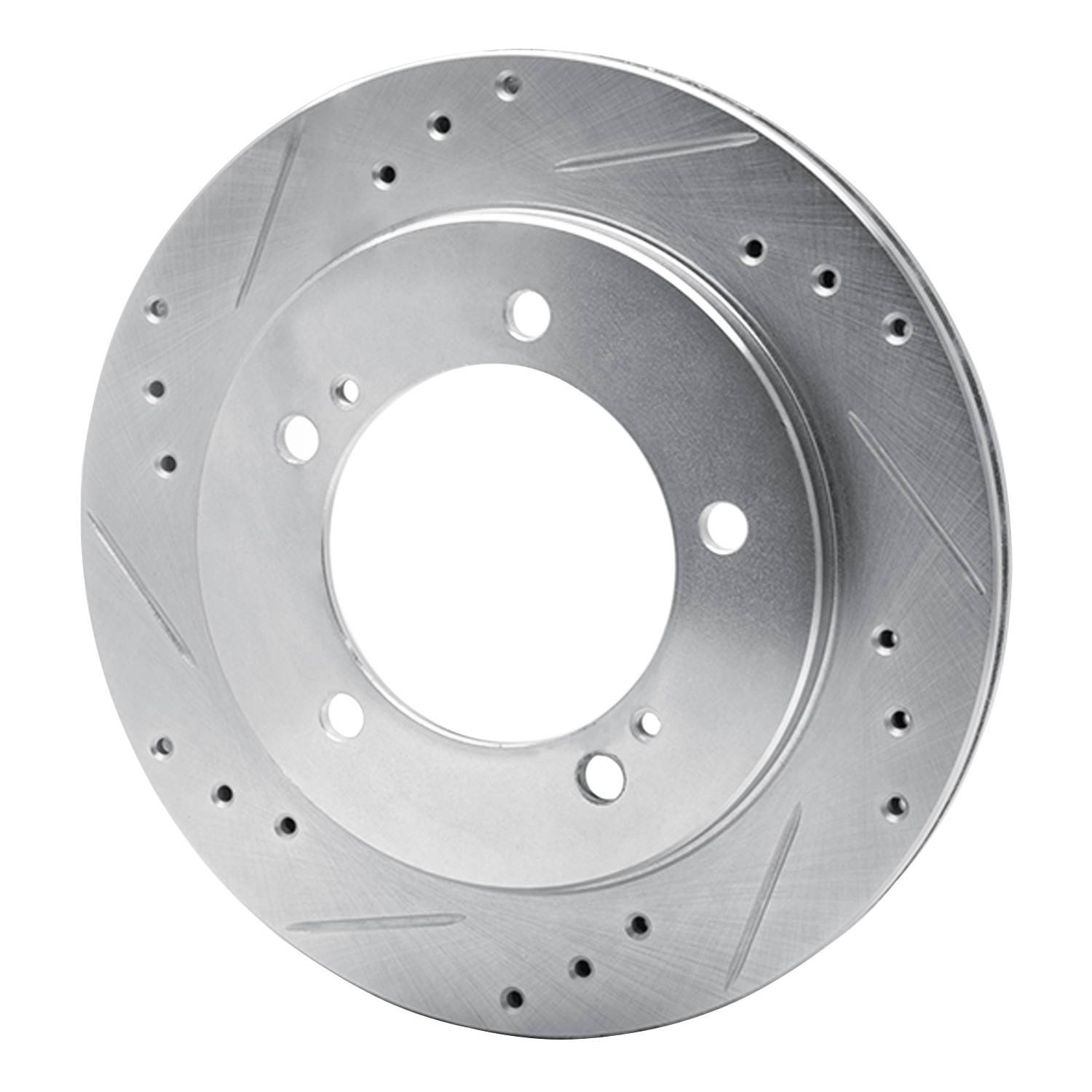 DYN 631-47060L DFC Brake Rotor - Drilled and Slotted - Silver - Image 3