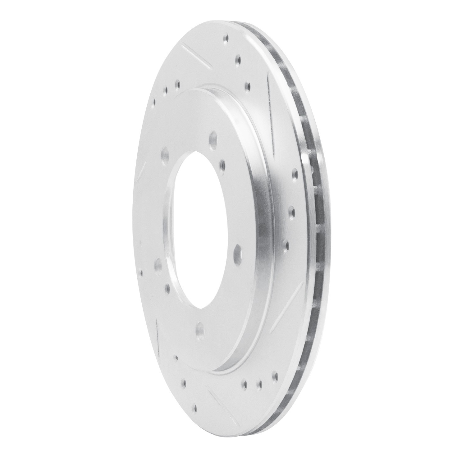 DYN 631-47060R DFC Brake Rotor - Drilled and Slotted - Silver - Image 3