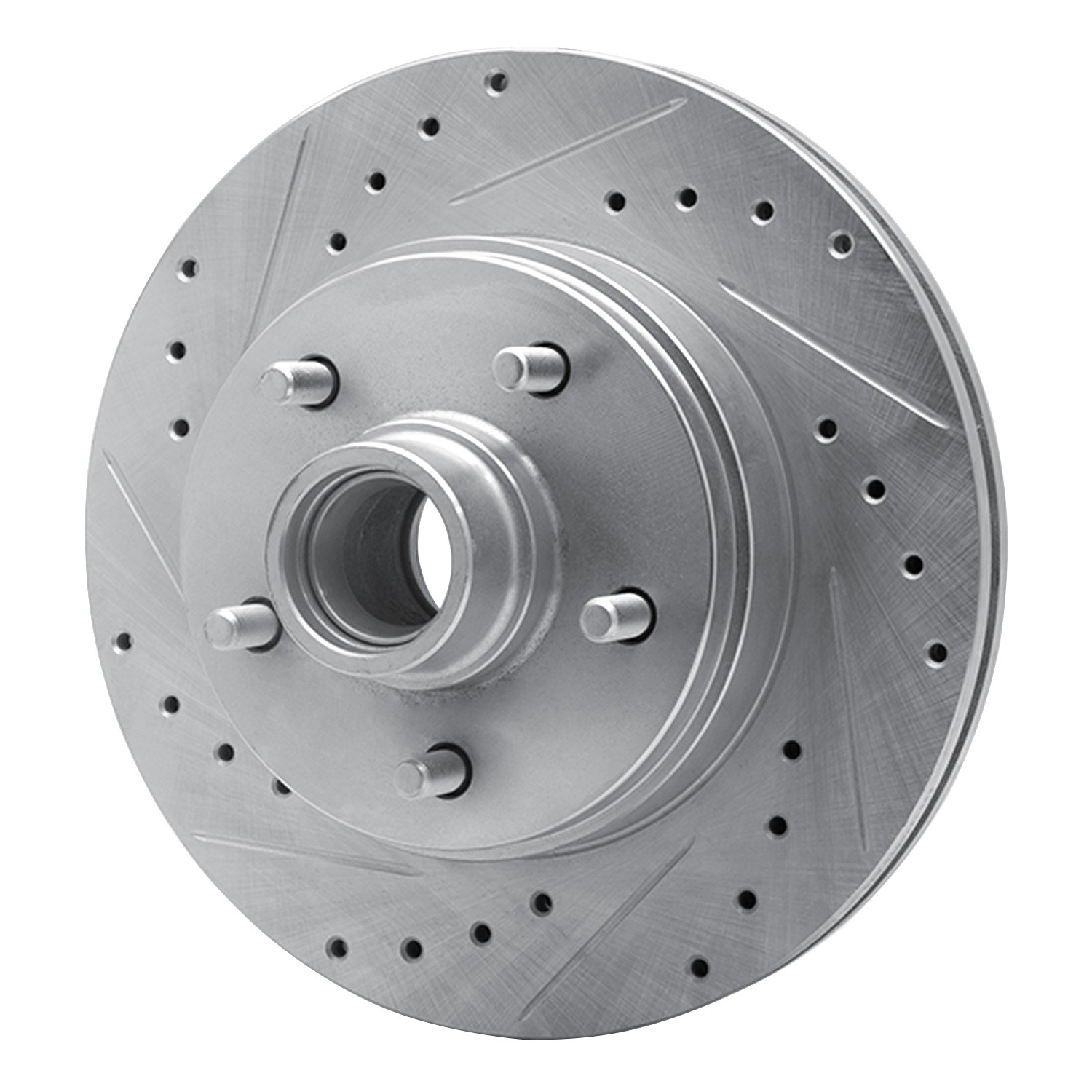 DYN 631-47061L DFC Brake Rotor - Drilled and Slotted - Silver - Image 3