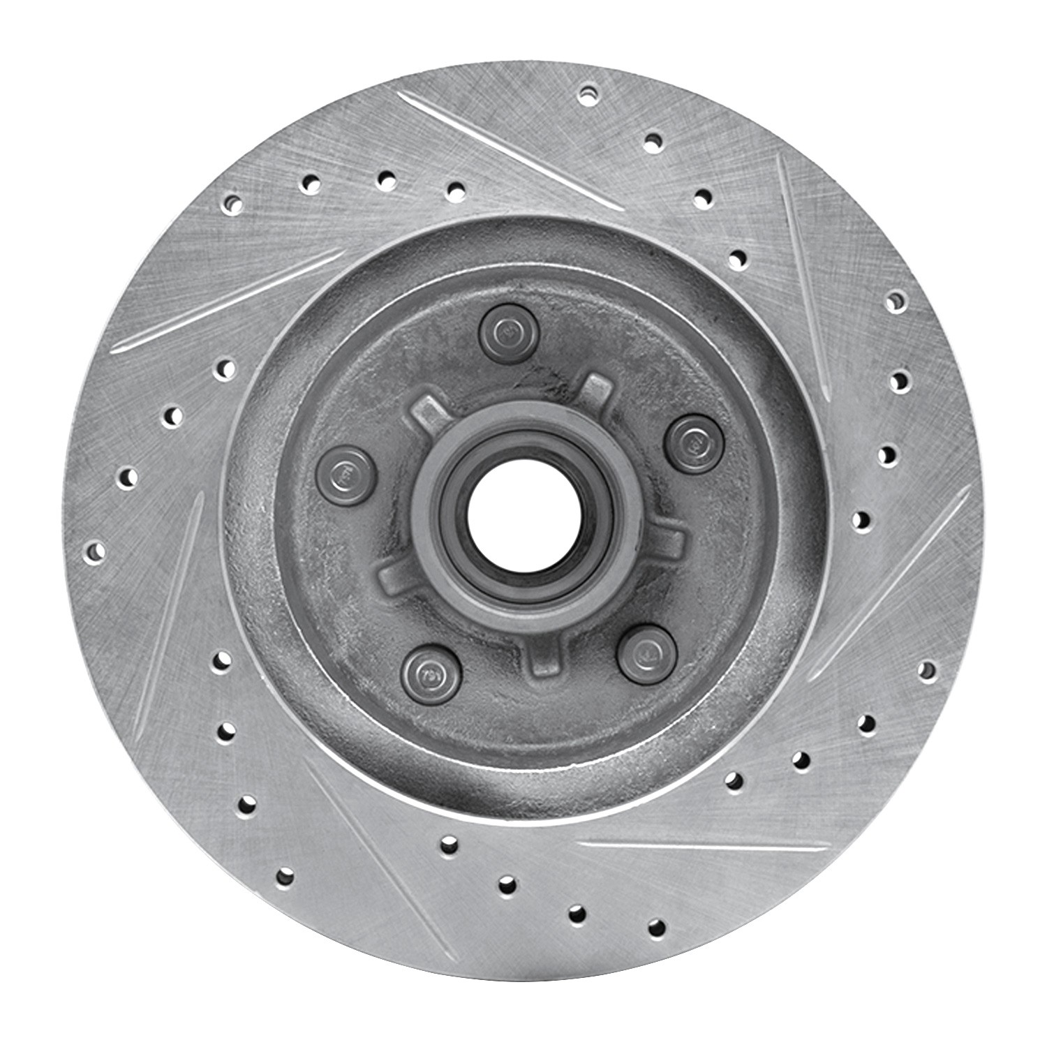 DYN 631-47061L DFC Brake Rotor - Drilled and Slotted - Silver - Image 4
