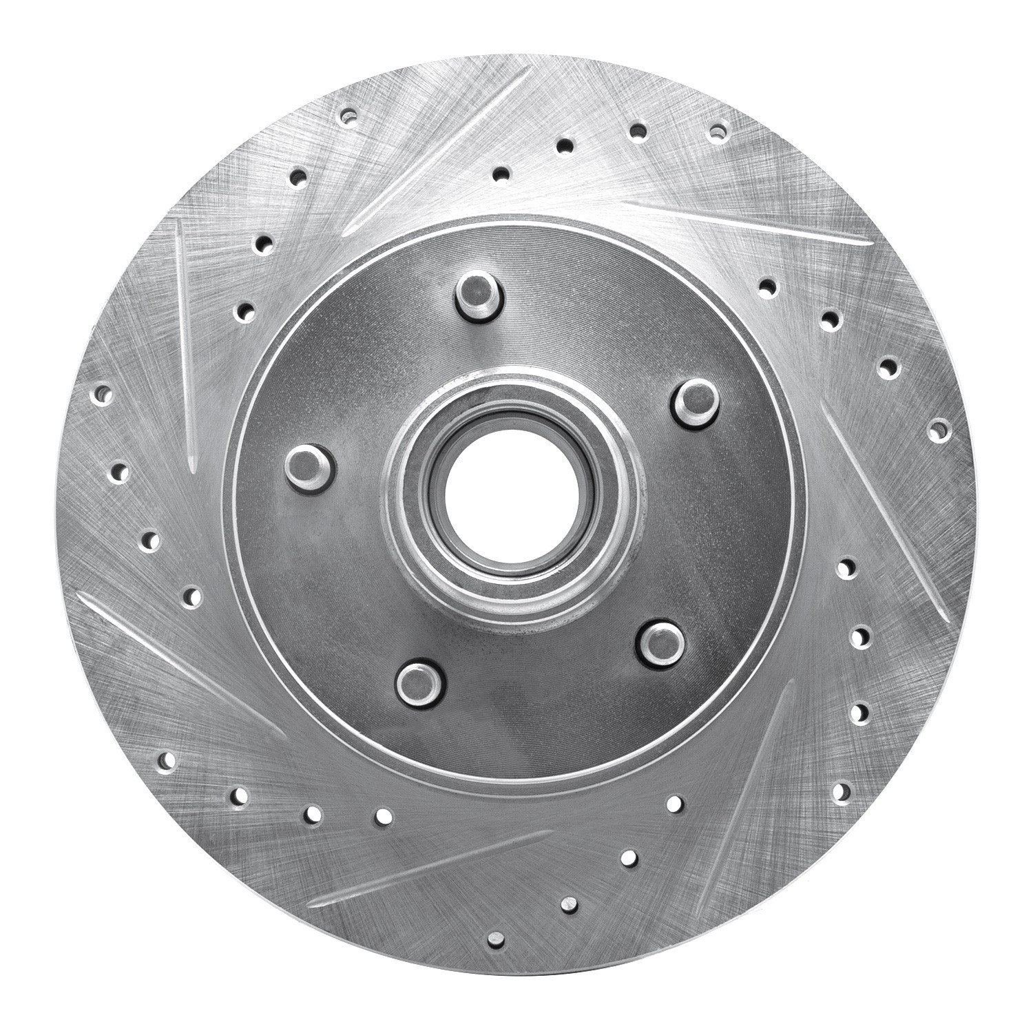DYN 631-47061L DFC Brake Rotor - Drilled and Slotted - Silver