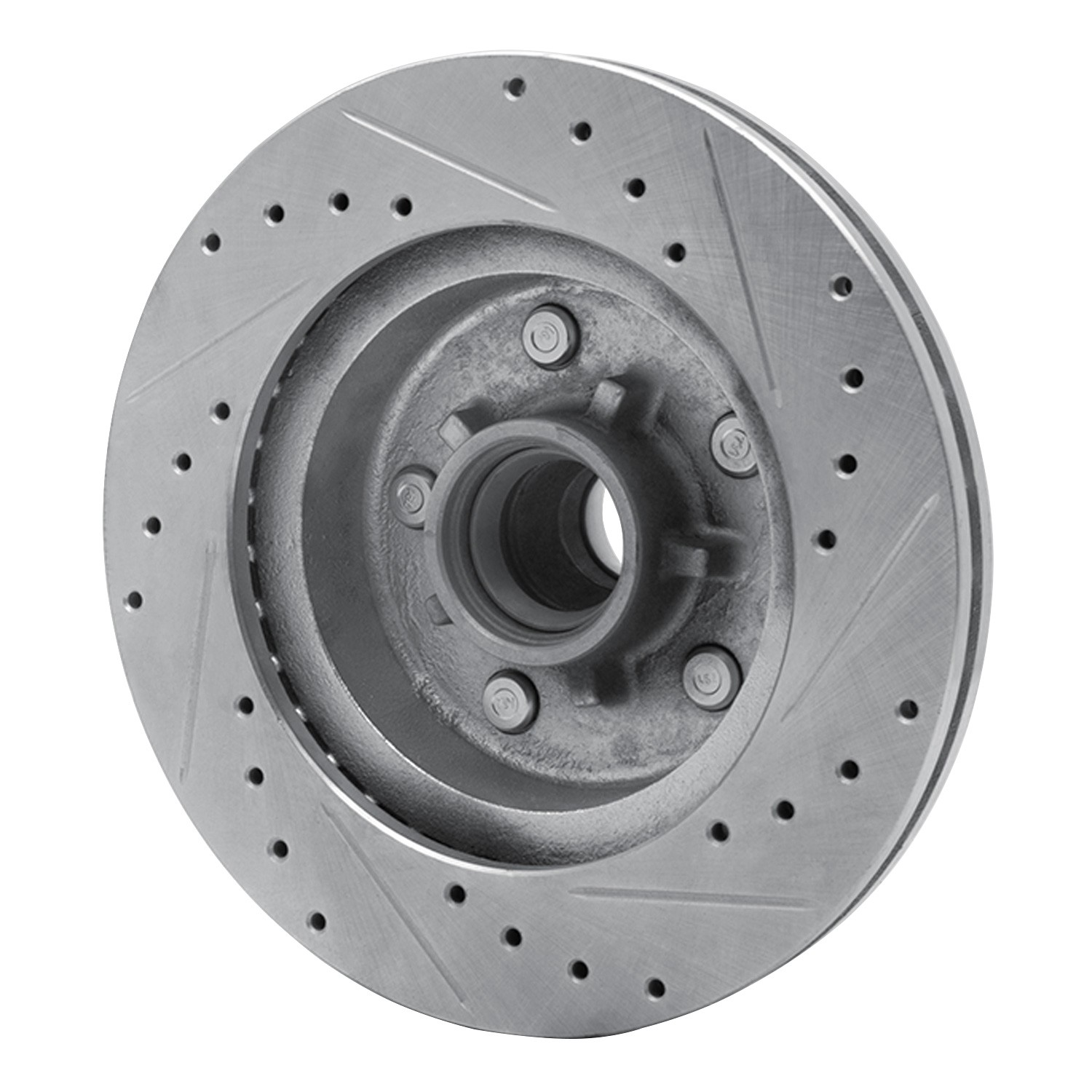 DYN 631-47061L DFC Brake Rotor - Drilled and Slotted - Silver - Image 2