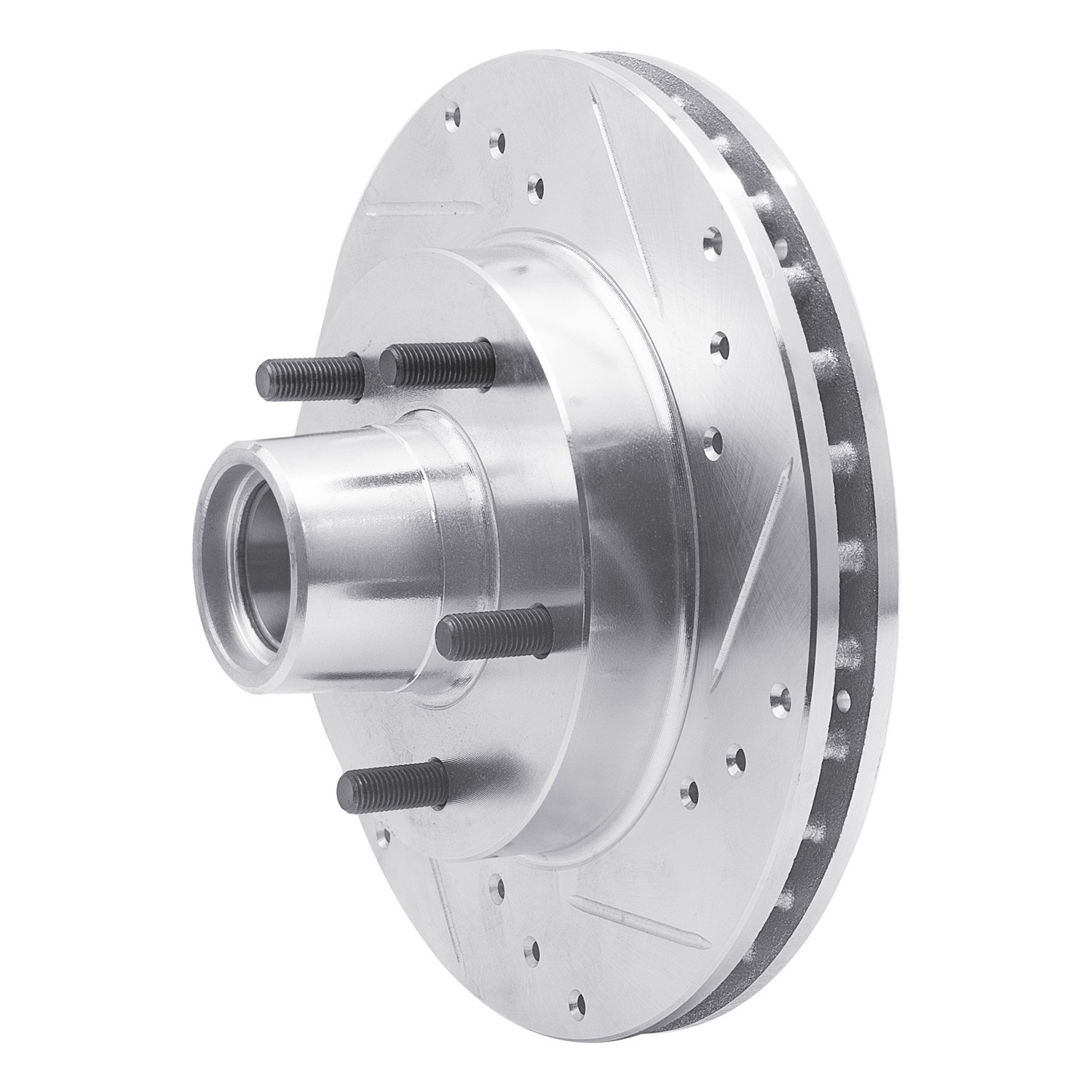 DYN 631-47062R DFC Brake Rotor - Drilled and Slotted - Silver - Image 3