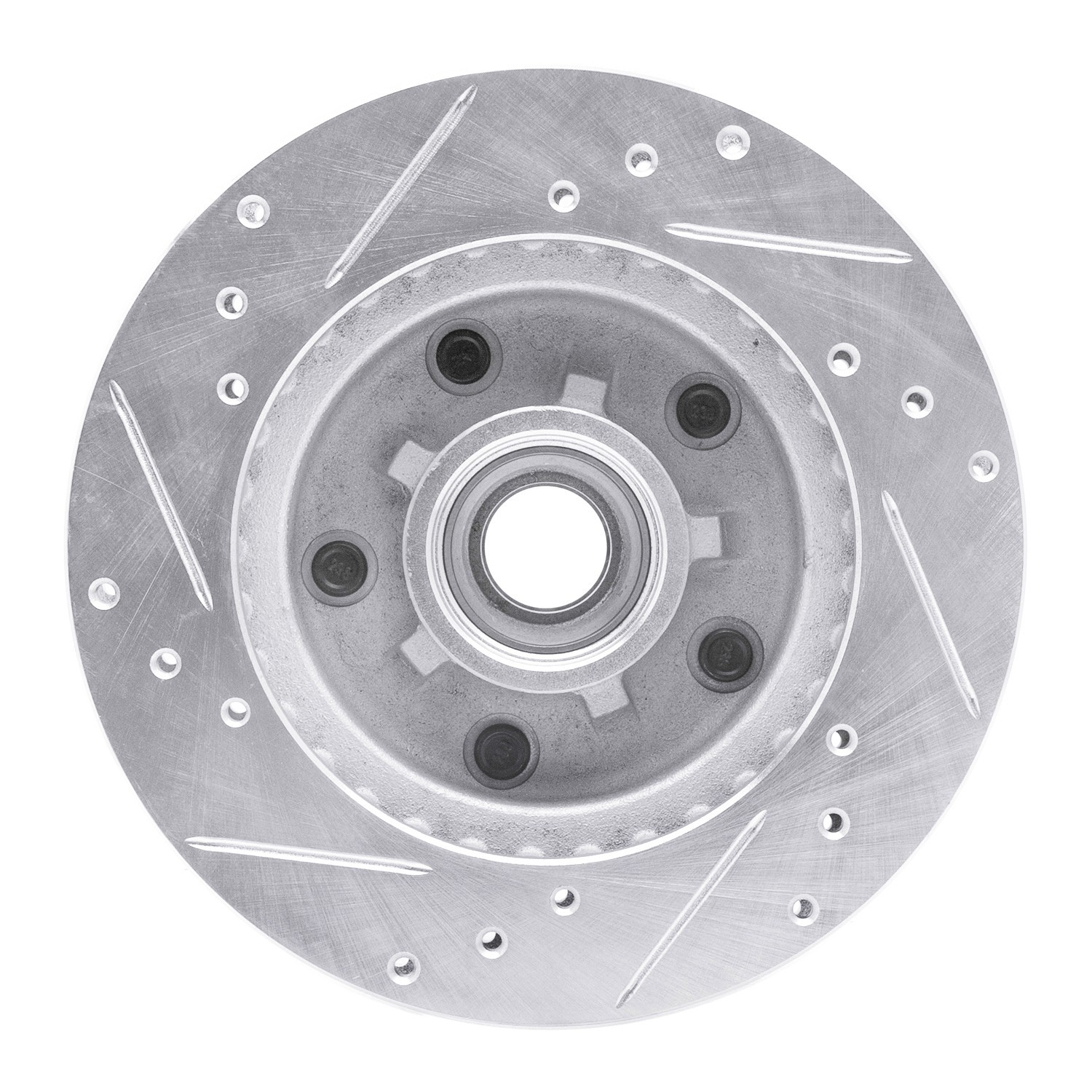 DYN 631-47062R DFC Brake Rotor - Drilled and Slotted - Silver - Image 4