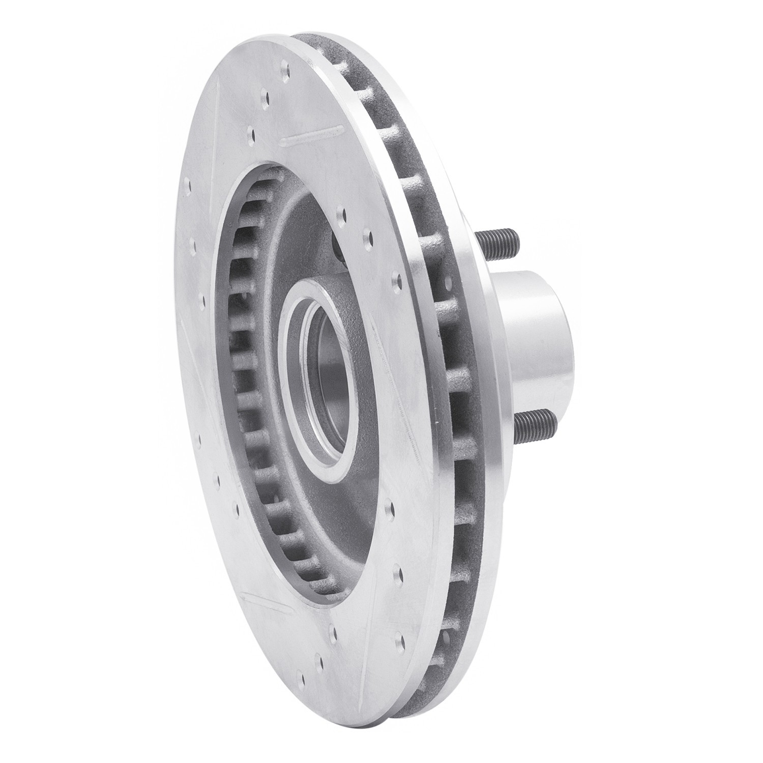DYN 631-47062R DFC Brake Rotor - Drilled and Slotted - Silver - Image 2