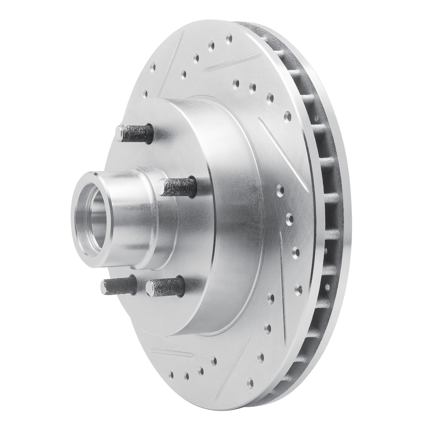 DYN 631-47065L DFC Brake Rotor - Drilled and Slotted - Silver - Image 3