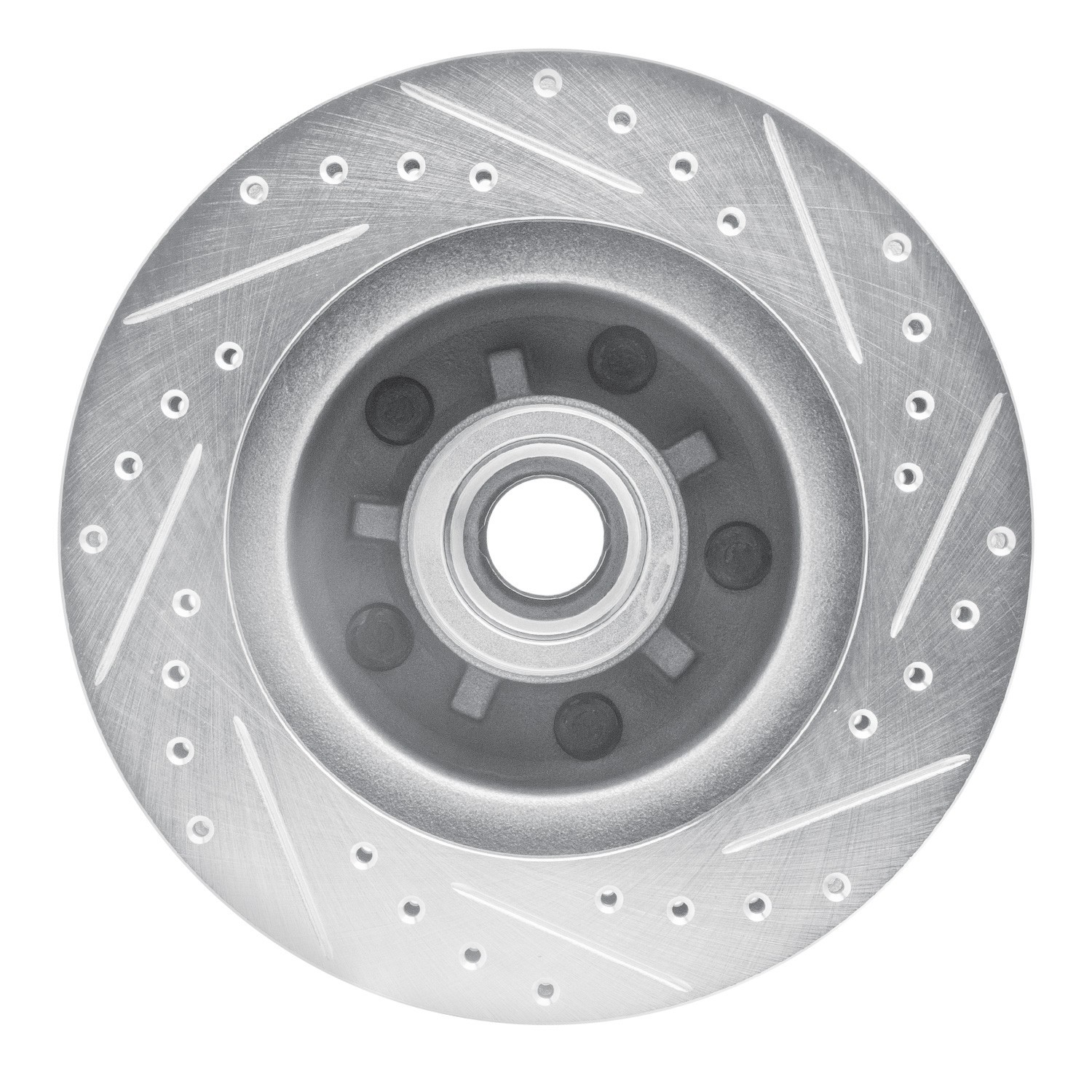 DYN 631-47065L DFC Brake Rotor - Drilled and Slotted - Silver - Image 4