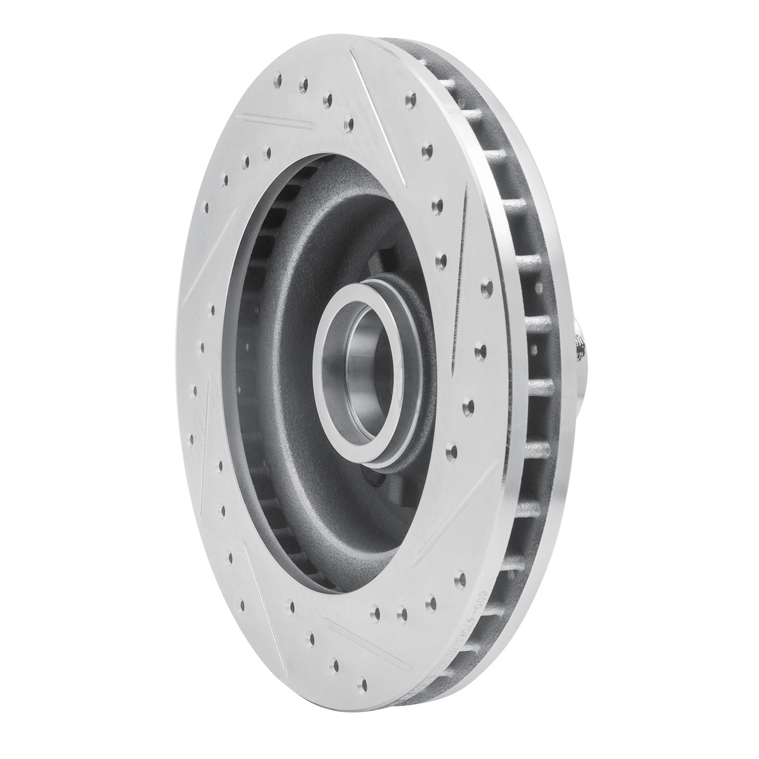 DYN 631-47065L DFC Brake Rotor - Drilled and Slotted - Silver - Image 2