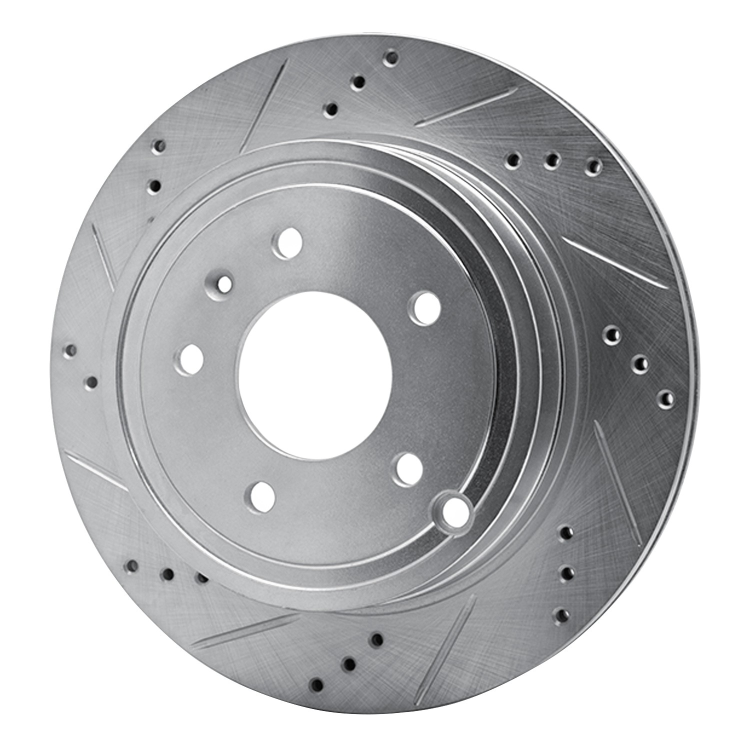 DYN 631-47071L DFC Brake Rotor - Drilled and Slotted - Silver - Image 2