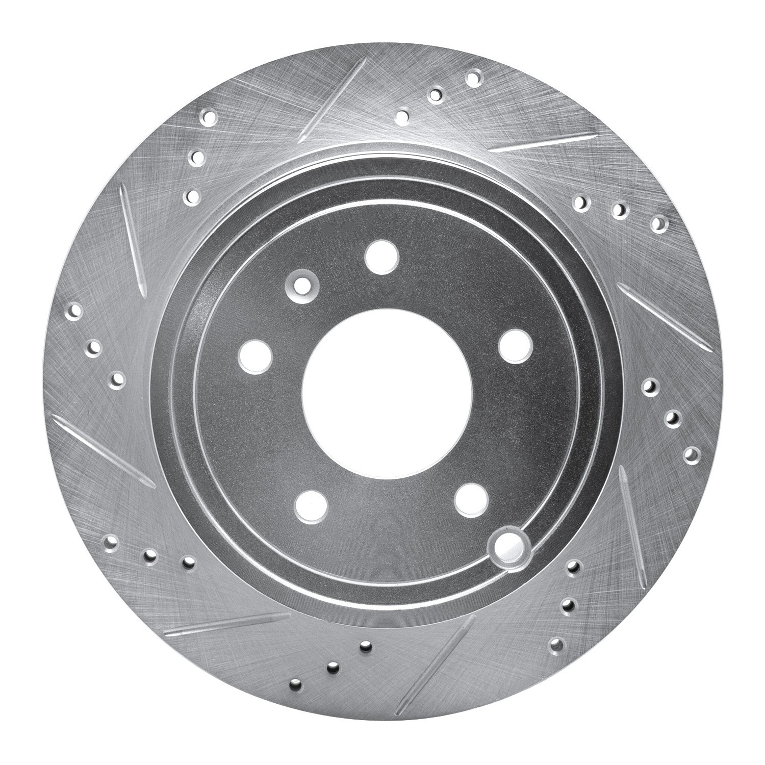 DYN 631-47071L DFC Brake Rotor - Drilled and Slotted - Silver - Image 4