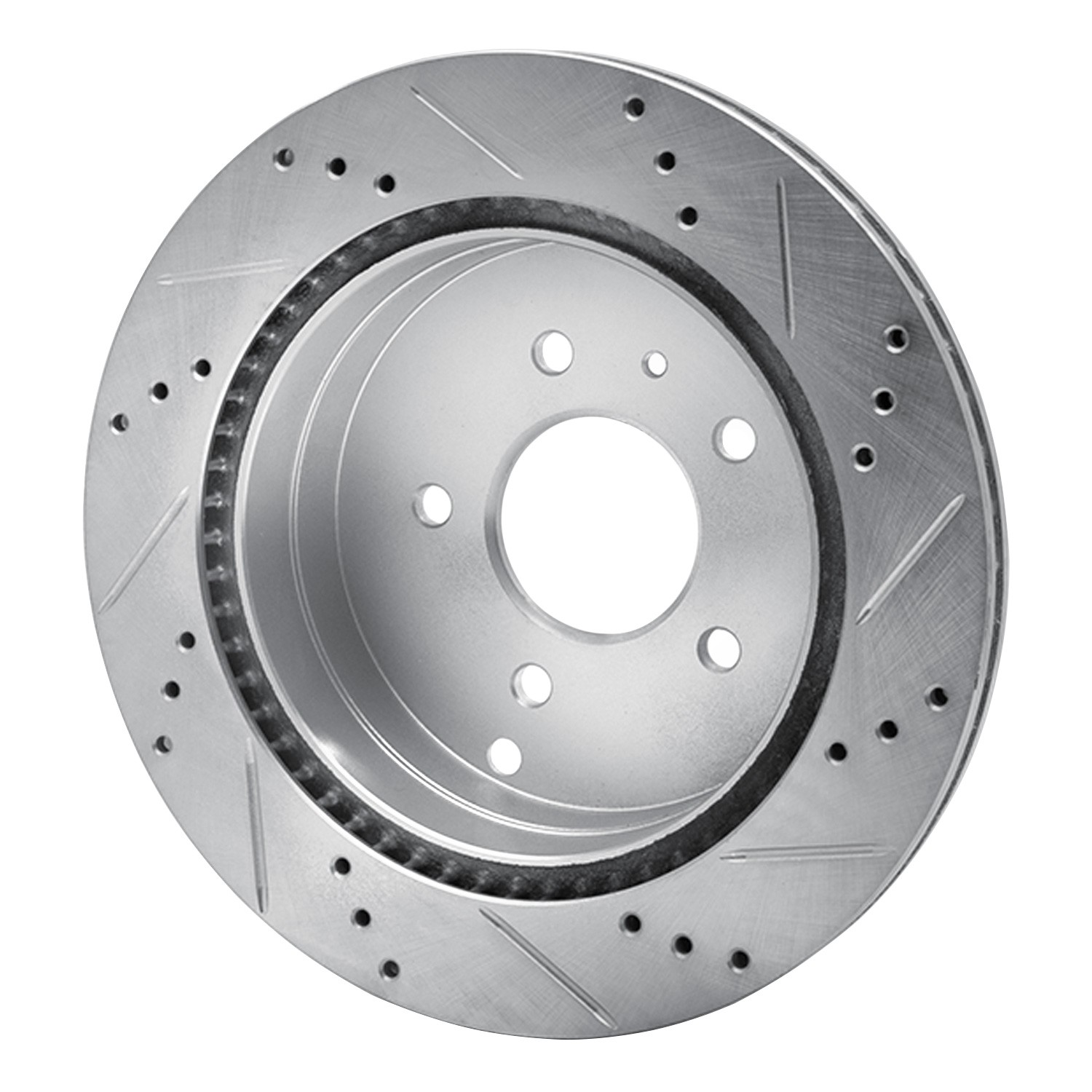 DYN 631-47071L DFC Brake Rotor - Drilled and Slotted - Silver - Image 5