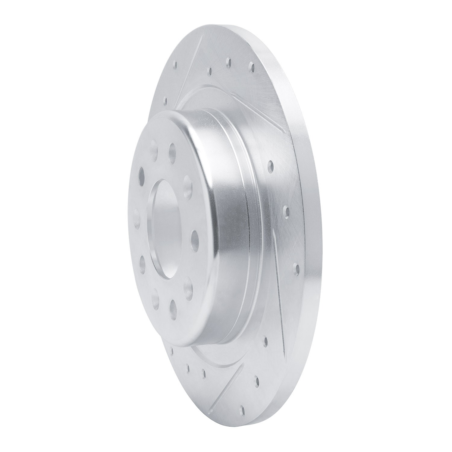 DYN 631-47075L DFC Brake Rotor - Drilled and Slotted - Silver - Image 3