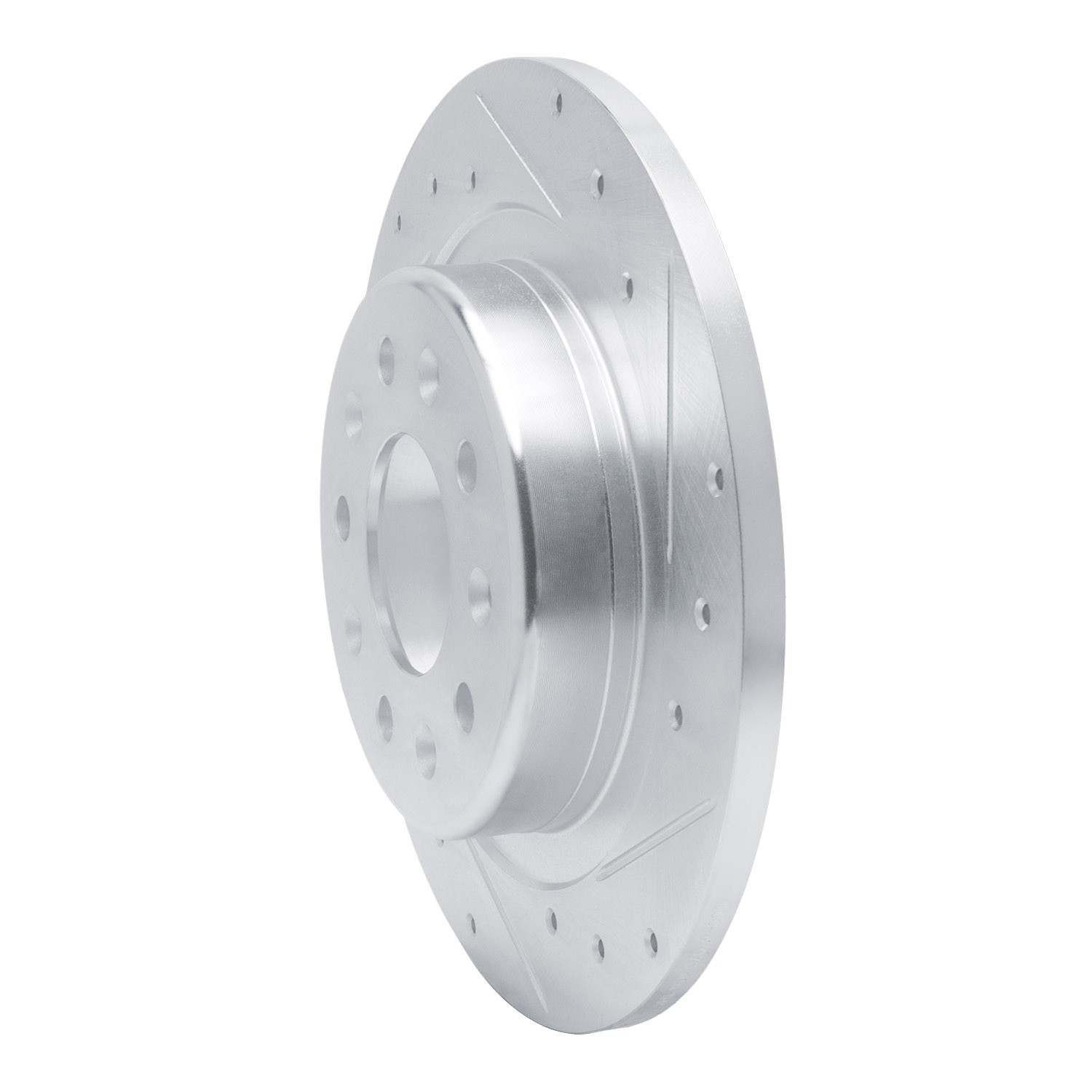 DYN 631-47075R DFC Brake Rotor - Drilled and Slotted - Silver - Image 2