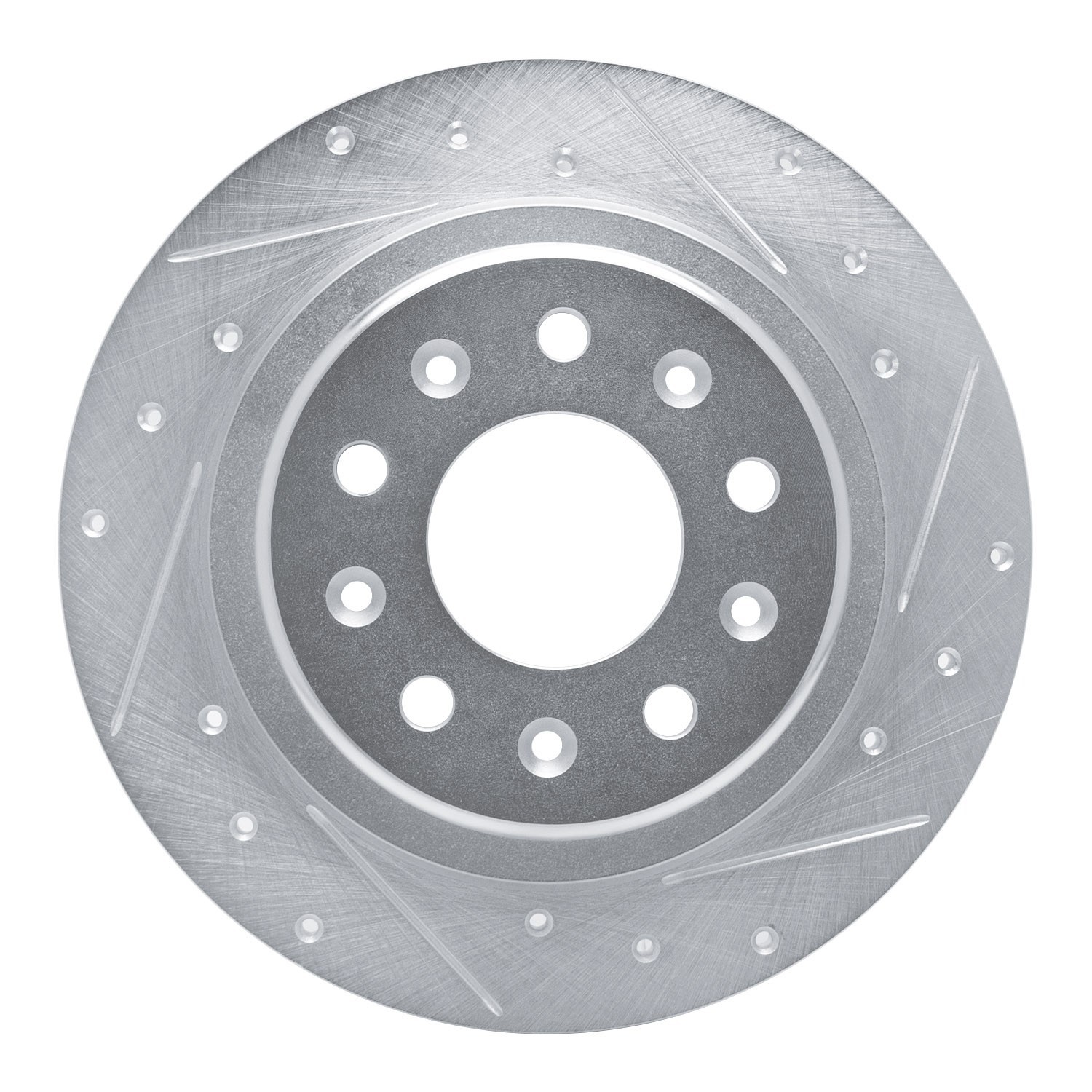 DYN 631-47075R DFC Brake Rotor - Drilled and Slotted - Silver - Image 4