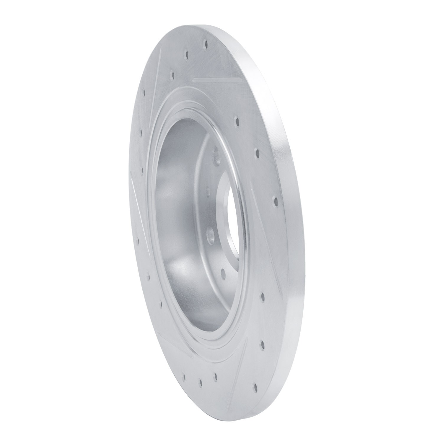 DYN 631-47075R DFC Brake Rotor - Drilled and Slotted - Silver - Image 5