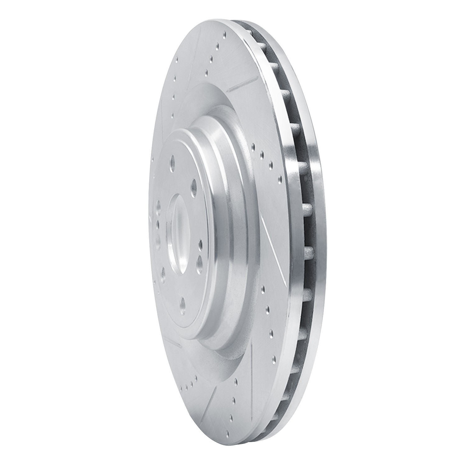 DYN 631-47079L DFC Brake Rotor - Drilled and Slotted - Silver - Image 4