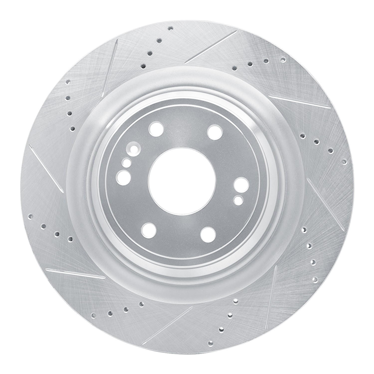 DYN 631-47079L DFC Brake Rotor - Drilled and Slotted - Silver - Image 5
