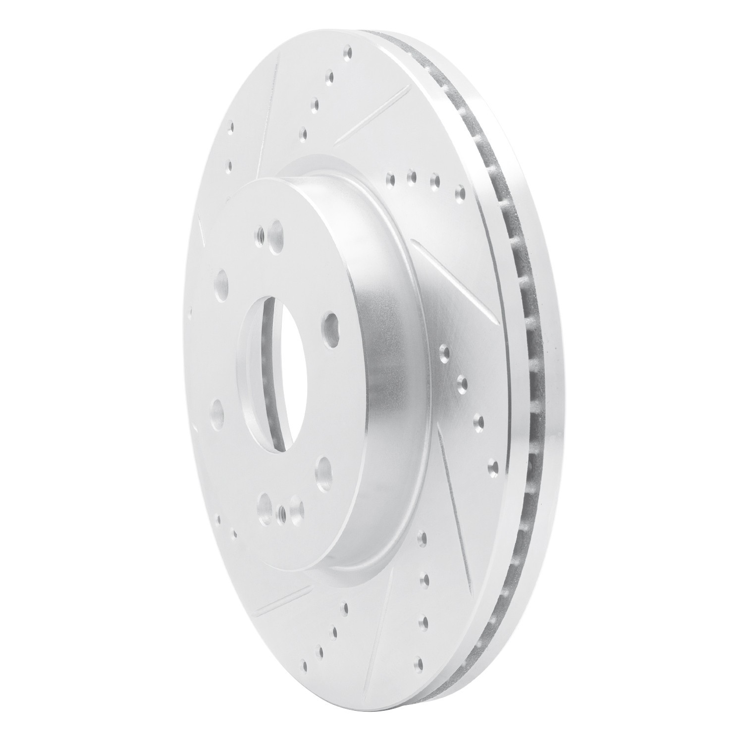 DYN 631-47080L DFC Brake Rotor - Drilled and Slotted - Silver - Image 3