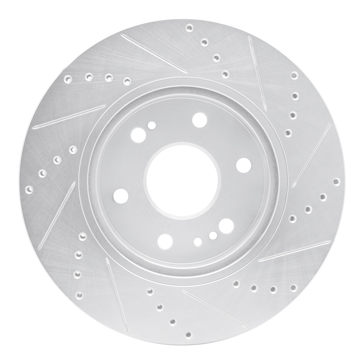 DYN 631-47080L DFC Brake Rotor - Drilled and Slotted - Silver - Image 4