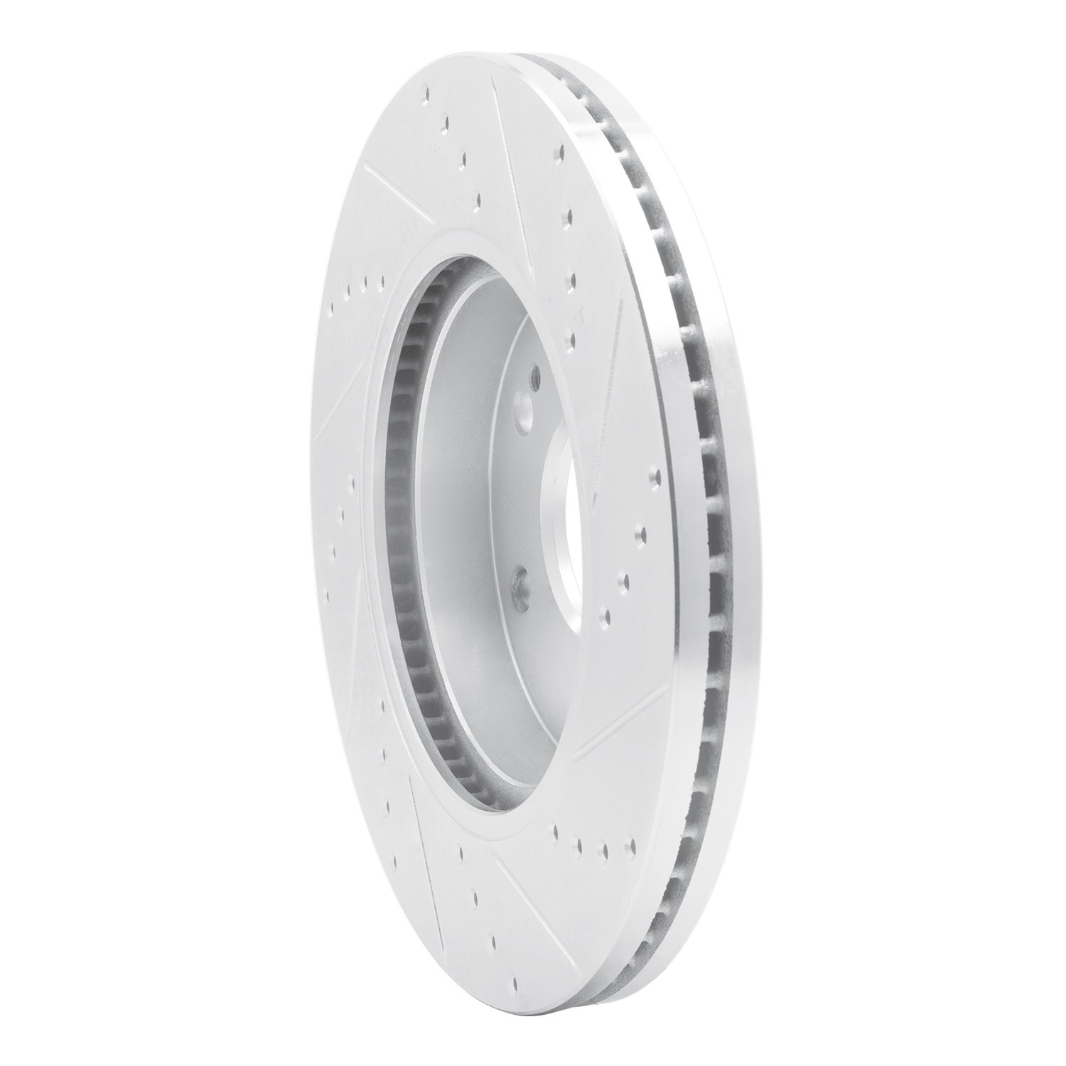 DYN 631-47080L DFC Brake Rotor - Drilled and Slotted - Silver - Image 2