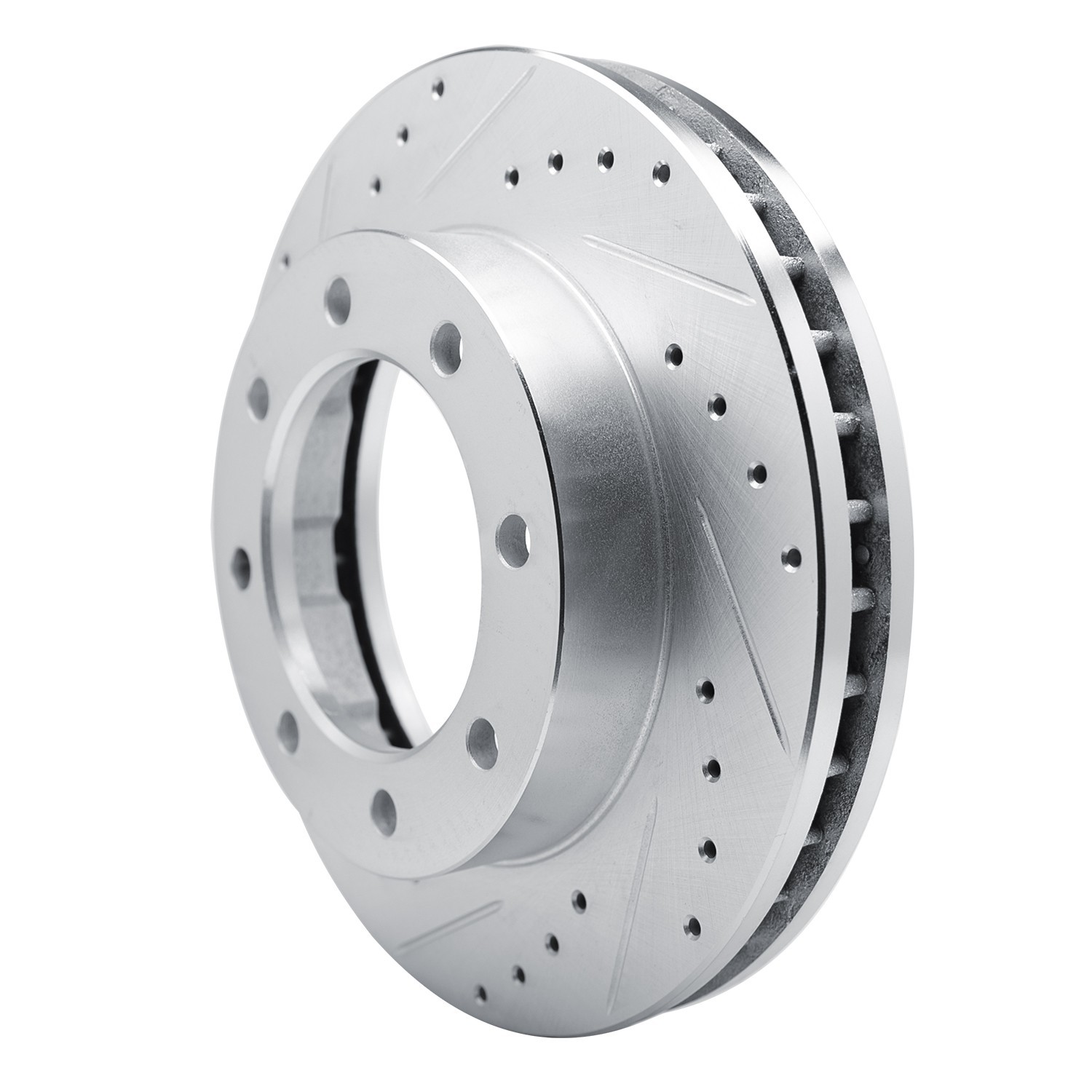DYN 631-48003L DFC Brake Rotor - Drilled and Slotted - Silver - Image 3