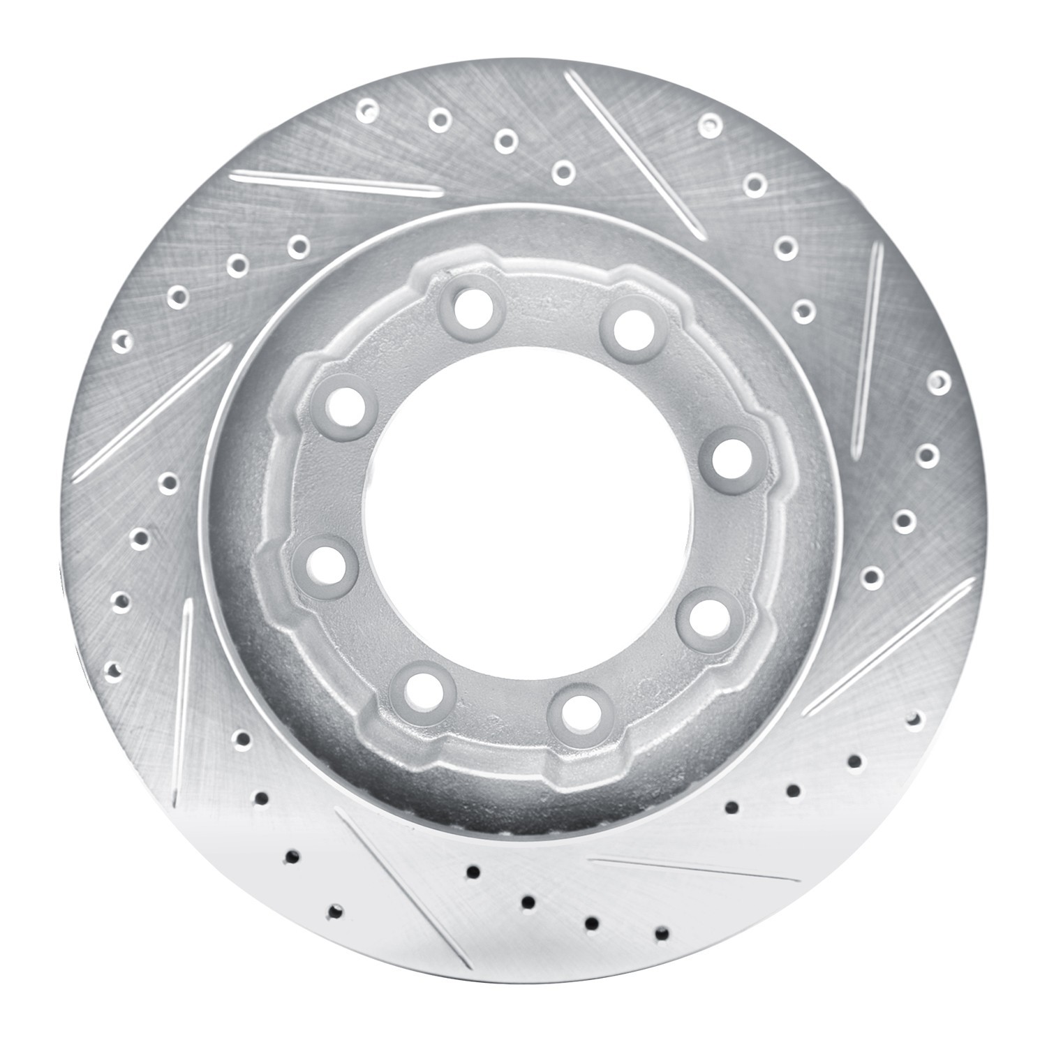 DYN 631-48003L DFC Brake Rotor - Drilled and Slotted - Silver - Image 4