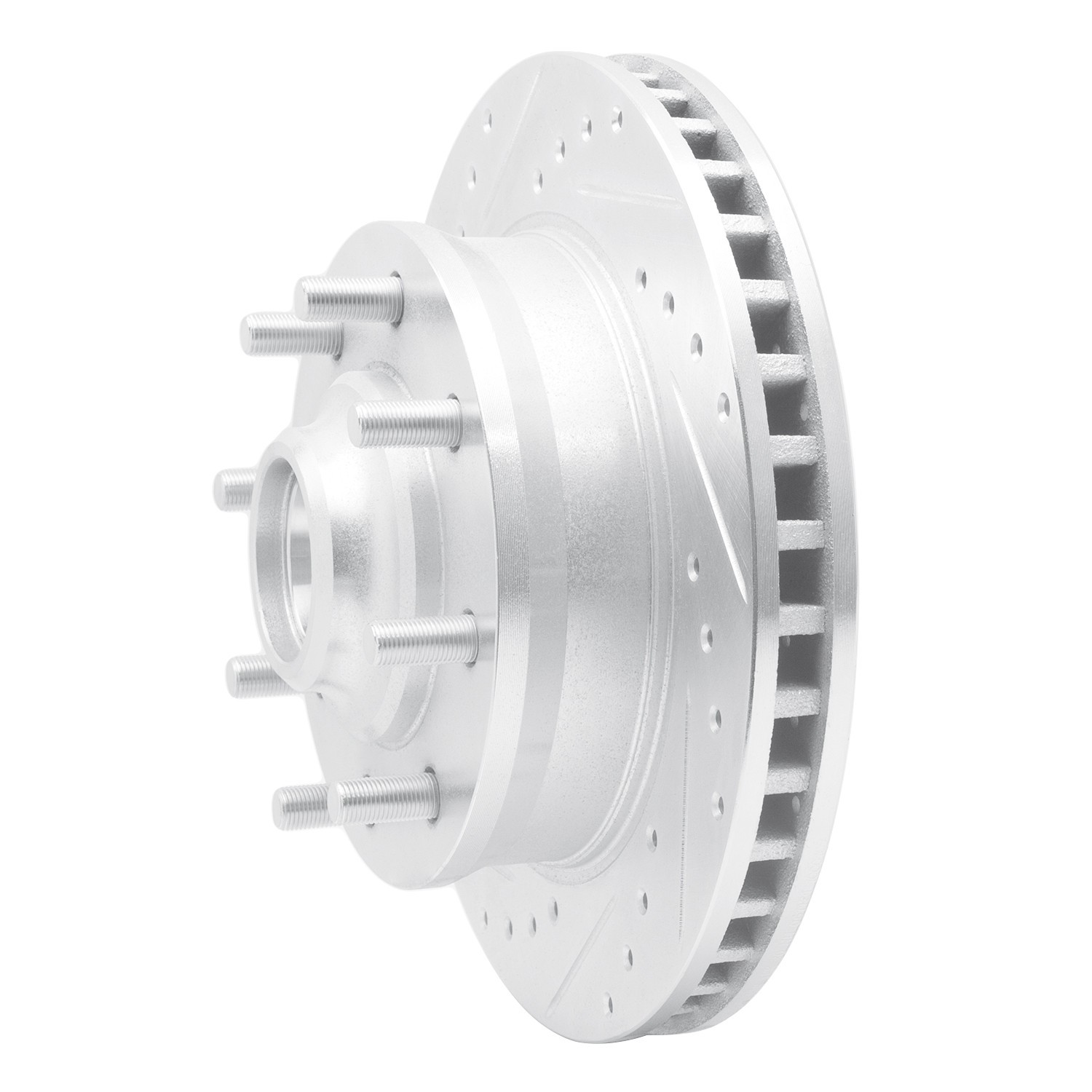 DYN 631-48004L DFC Brake Rotor - Drilled and Slotted - Silver - Image 3