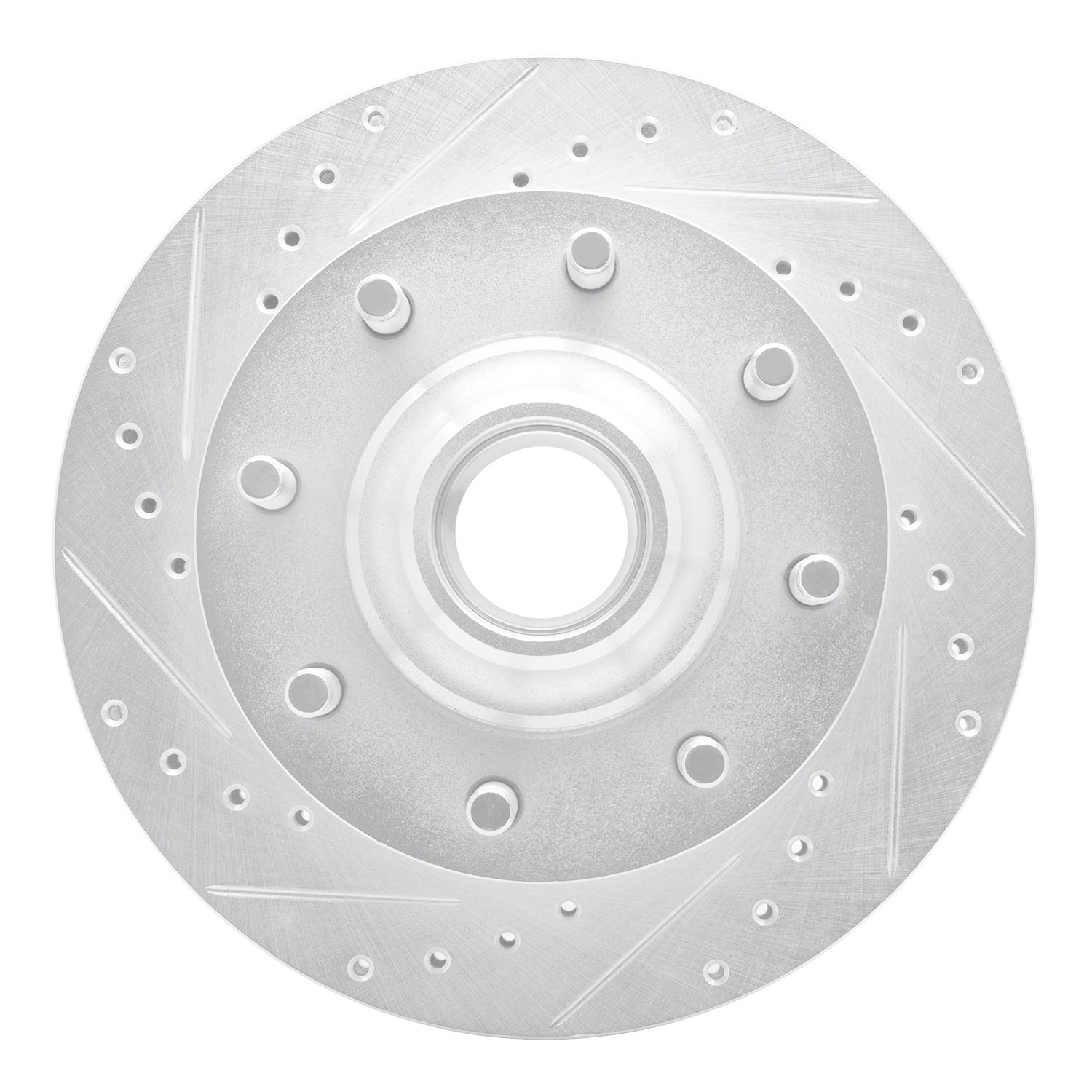 DYN 631-48004L DFC Brake Rotor - Drilled and Slotted - Silver - Image 5