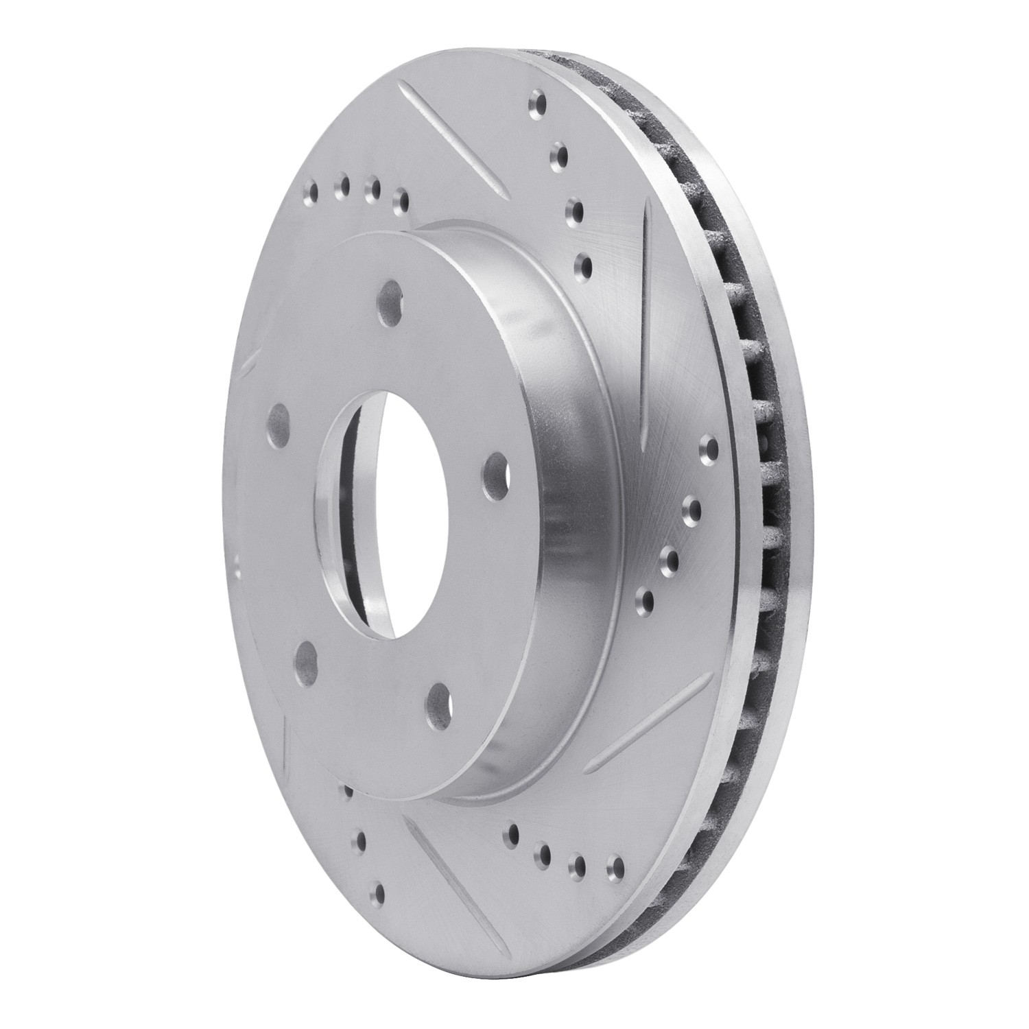 DYN 631-48005R DFC Brake Rotor - Drilled and Slotted - Silver - Image 3