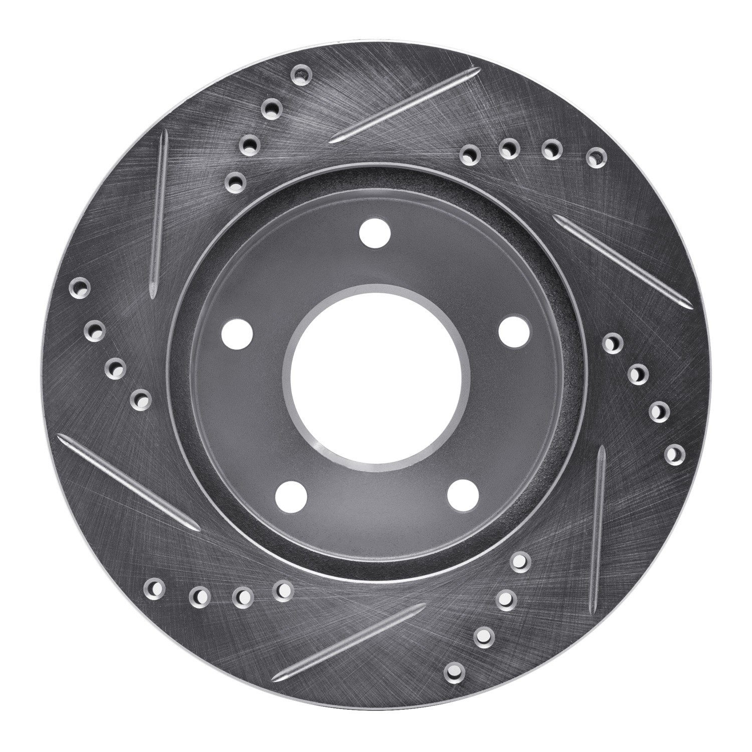 DYN 631-48005R DFC Brake Rotor - Drilled and Slotted - Silver - Image 4