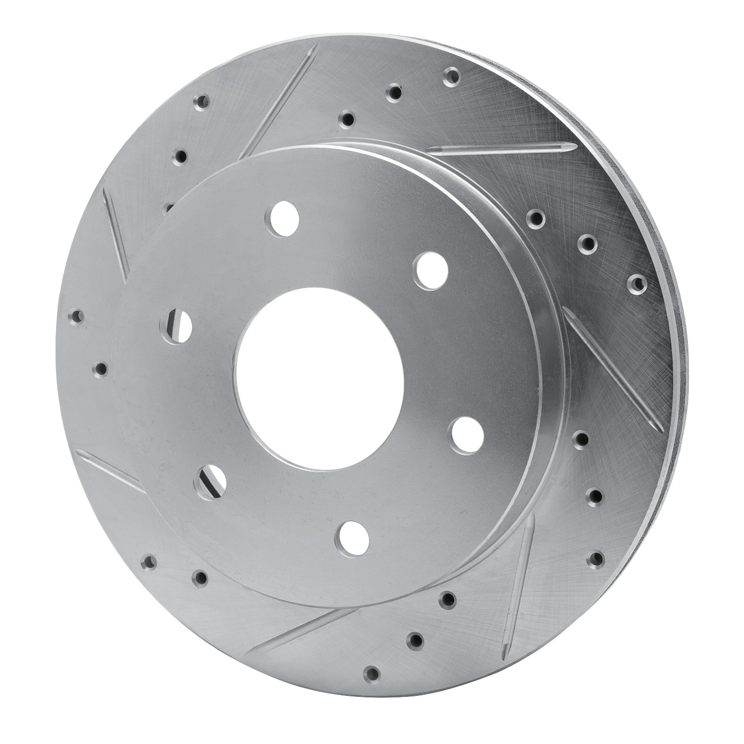 DYN 631-48007L DFC Brake Rotor - Drilled and Slotted - Silver - Image 3