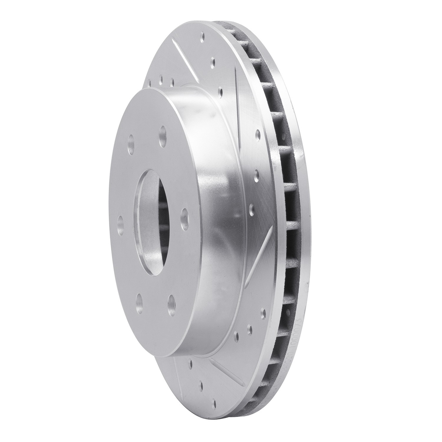 DYN 631-48007R DFC Brake Rotor - Drilled and Slotted - Silver - Image 4