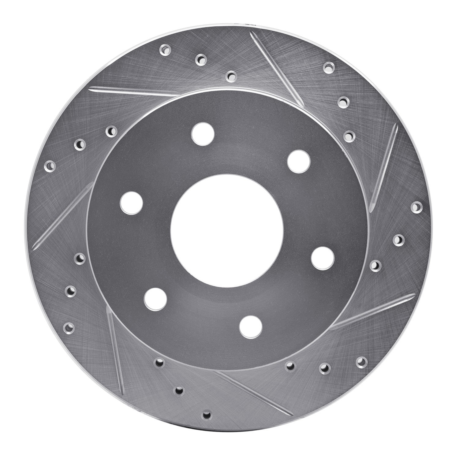 DYN 631-48007R DFC Brake Rotor - Drilled and Slotted - Silver - Image 5