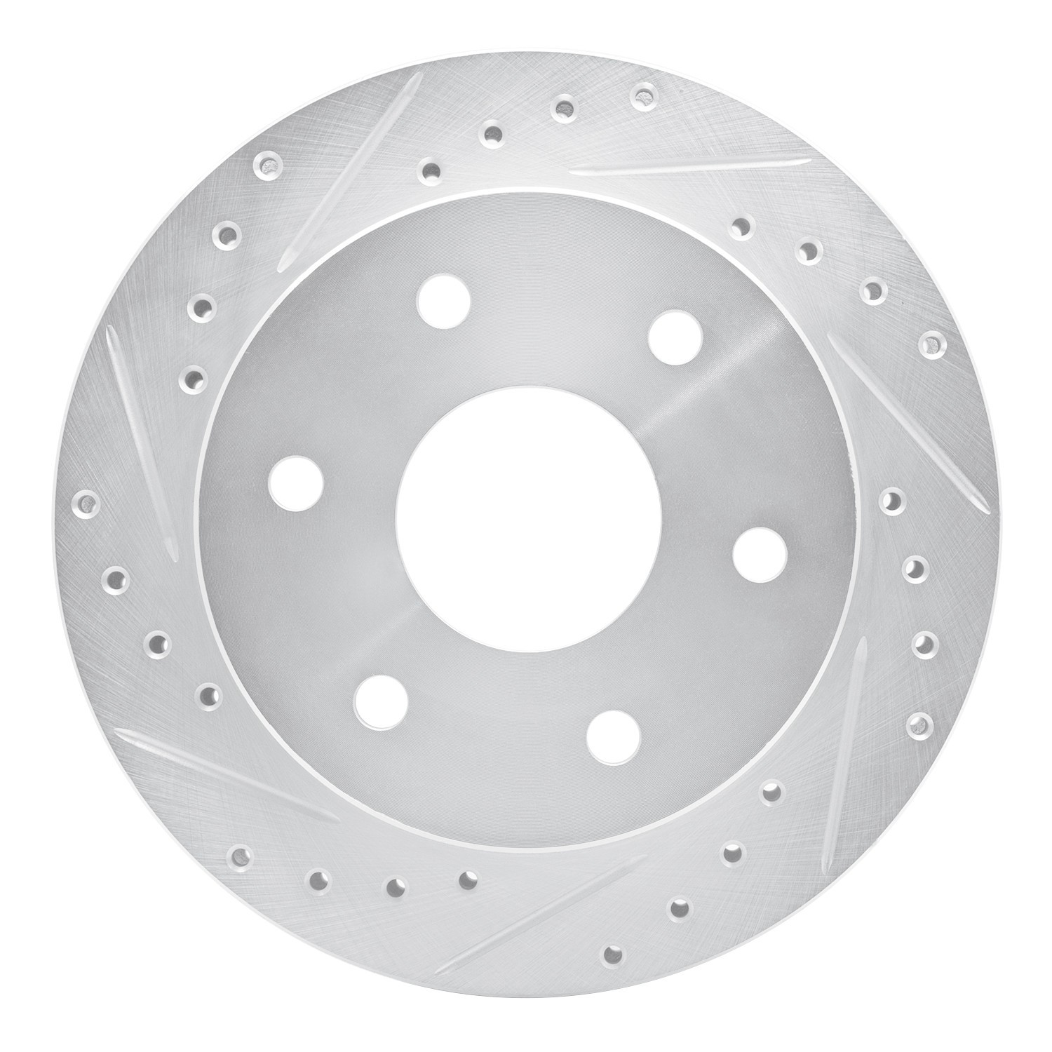 DYN 631-48008L DFC Brake Rotor - Drilled and Slotted - Silver - Image 3