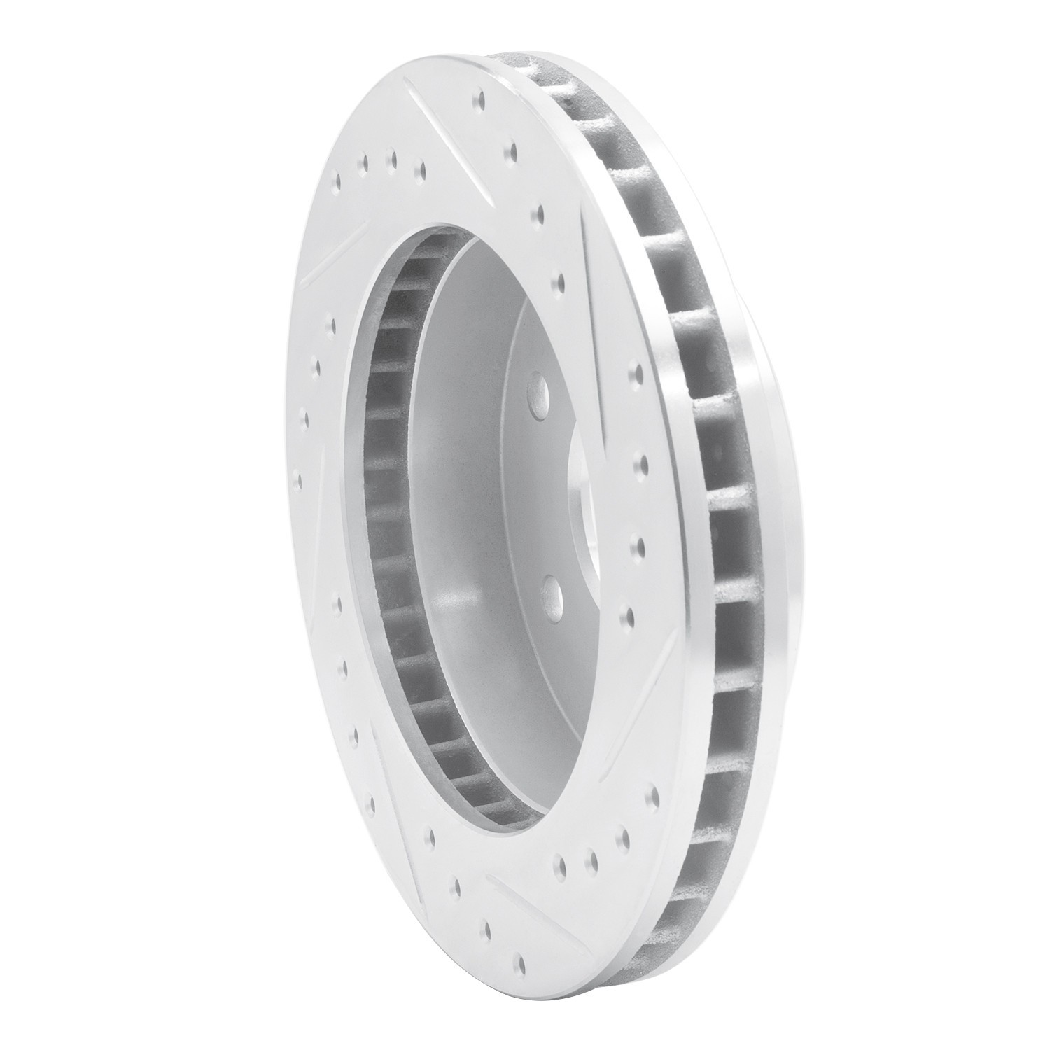 DYN 631-48008L DFC Brake Rotor - Drilled and Slotted - Silver - Image 5