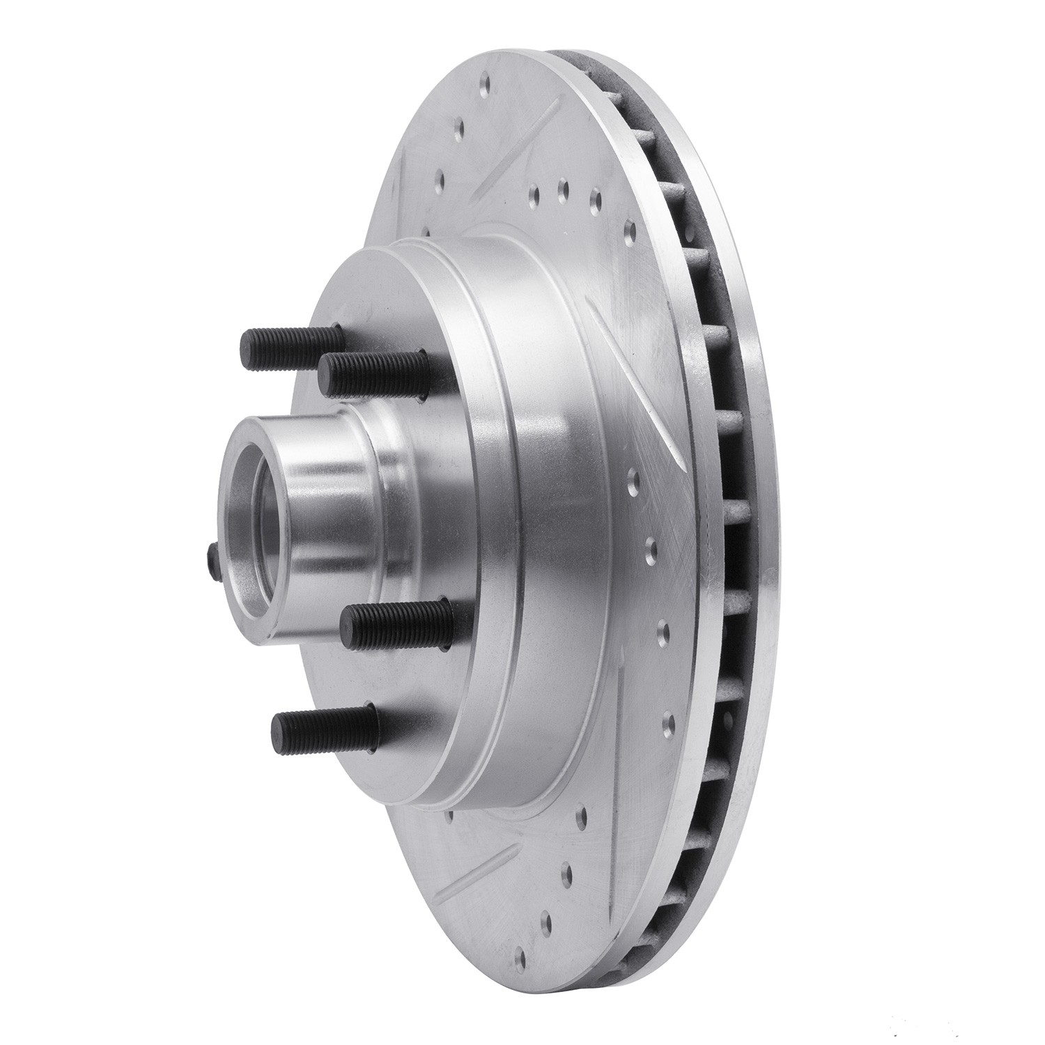 DYN 631-48009L DFC Brake Rotor - Drilled and Slotted - Silver - Image 3