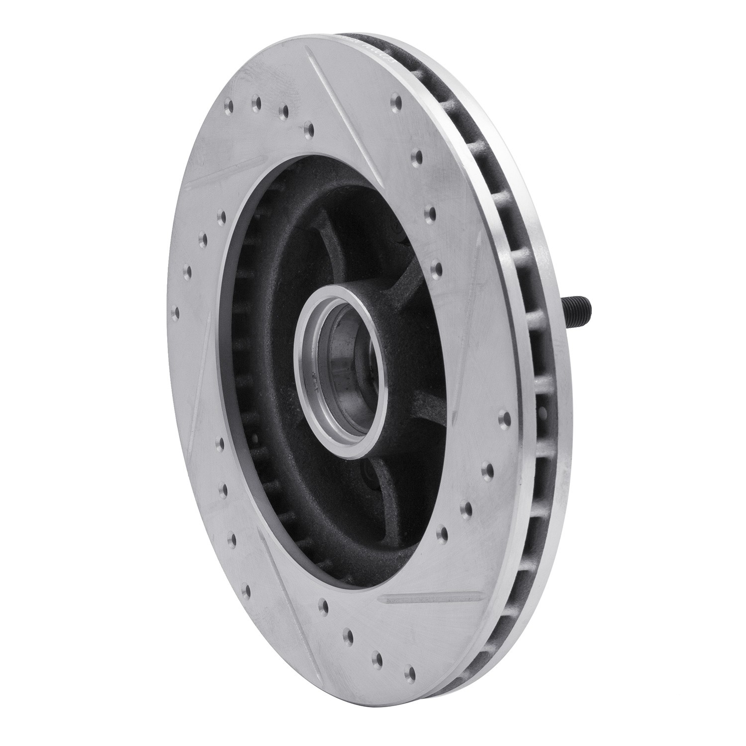 DYN 631-48009L DFC Brake Rotor - Drilled and Slotted - Silver - Image 2