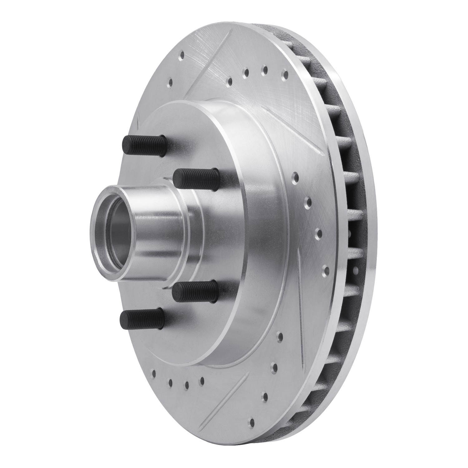 DYN 631-48010L DFC Brake Rotor - Drilled and Slotted - Silver - Image 3